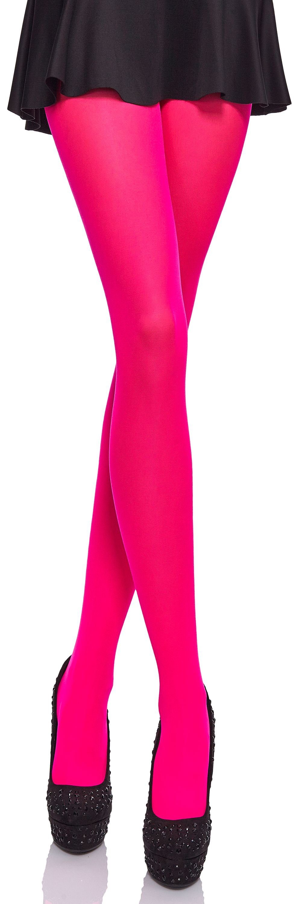 40 DEN Strumpfhose Neonrosa Merry Microfaser Strumpfhose Style (1 40 St) Damen DEN