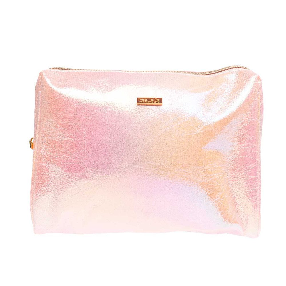 Kinderrucksack Kulturbeutel - glänzend weiß oder rosa - 1 Stück