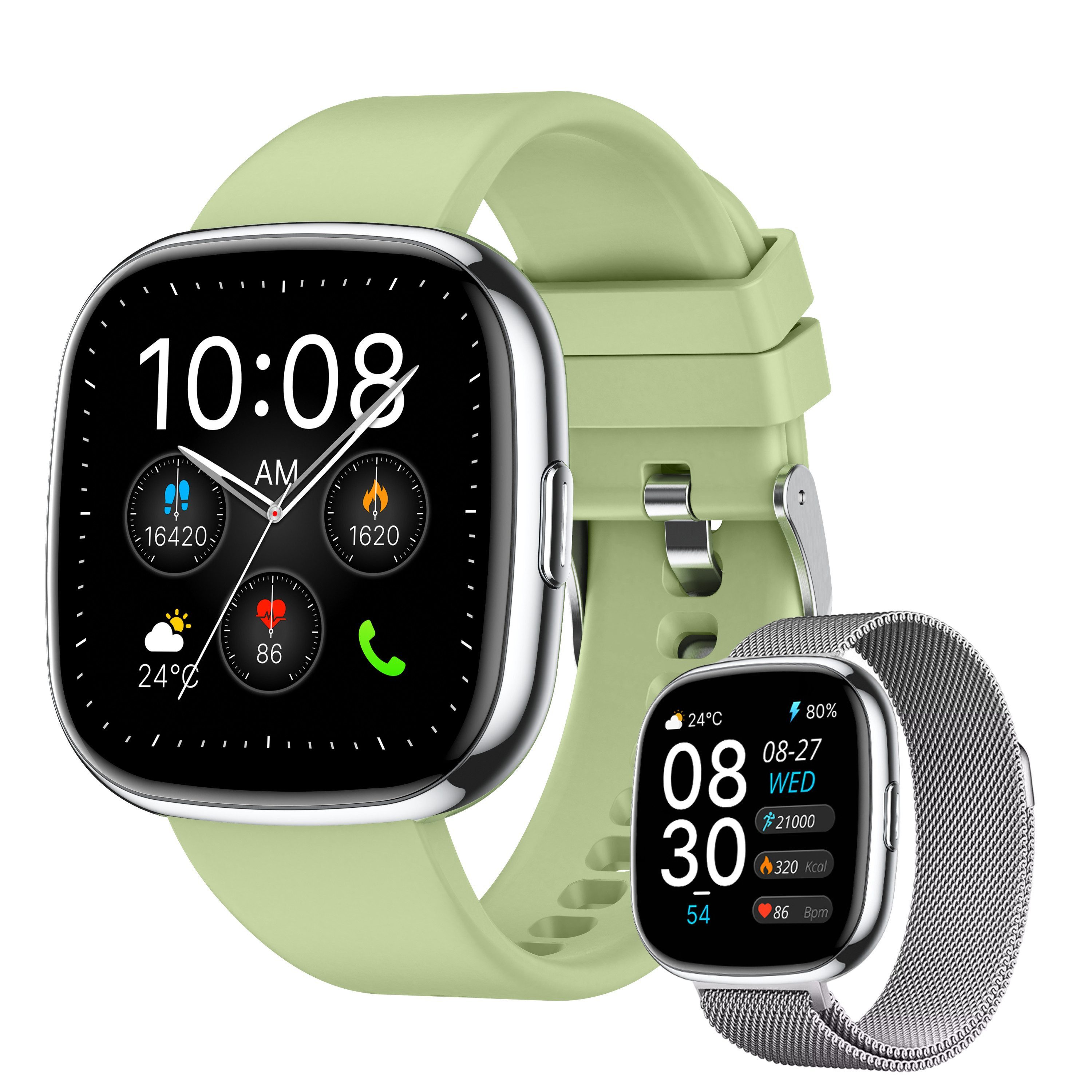 Zevelora Damen's Fitness-Tracker IP68 wasserdicht mit Herzfrequenz Smartwatch (1,4 Zoll, Android/iOS), 1-tlg., Bluetooth Sportuhr Aktivitäts-Tracker für Frauen