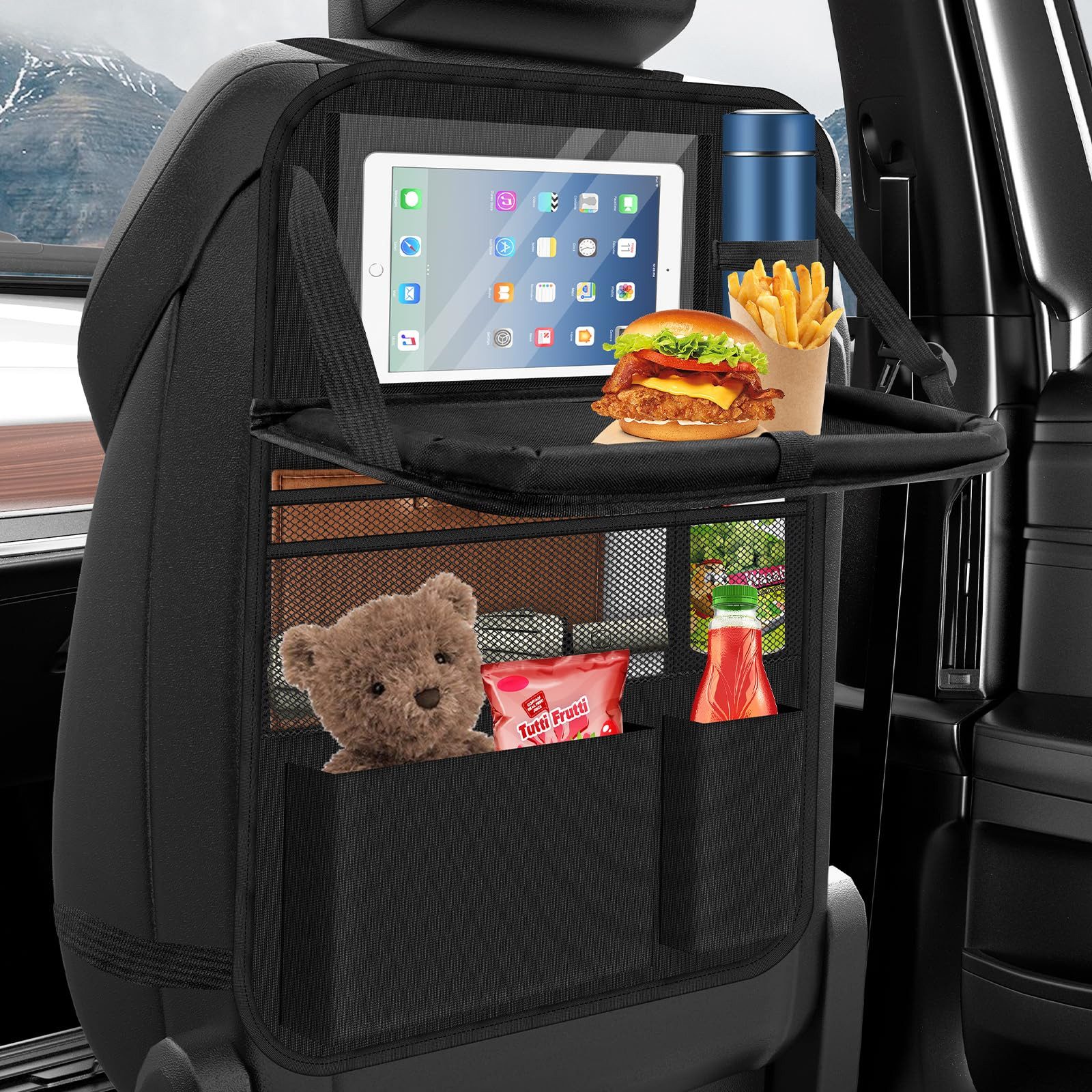 Auto-Rückenlehnentasche Auto Organizer, Autositz Organizer Große Rückenlehnenschutz