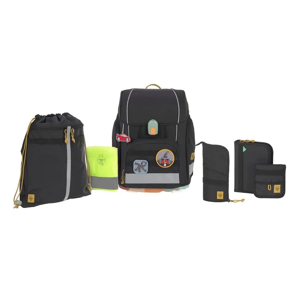 LÄSSIG Kinderrucksack Schulranzen-Set Boxy Unique black