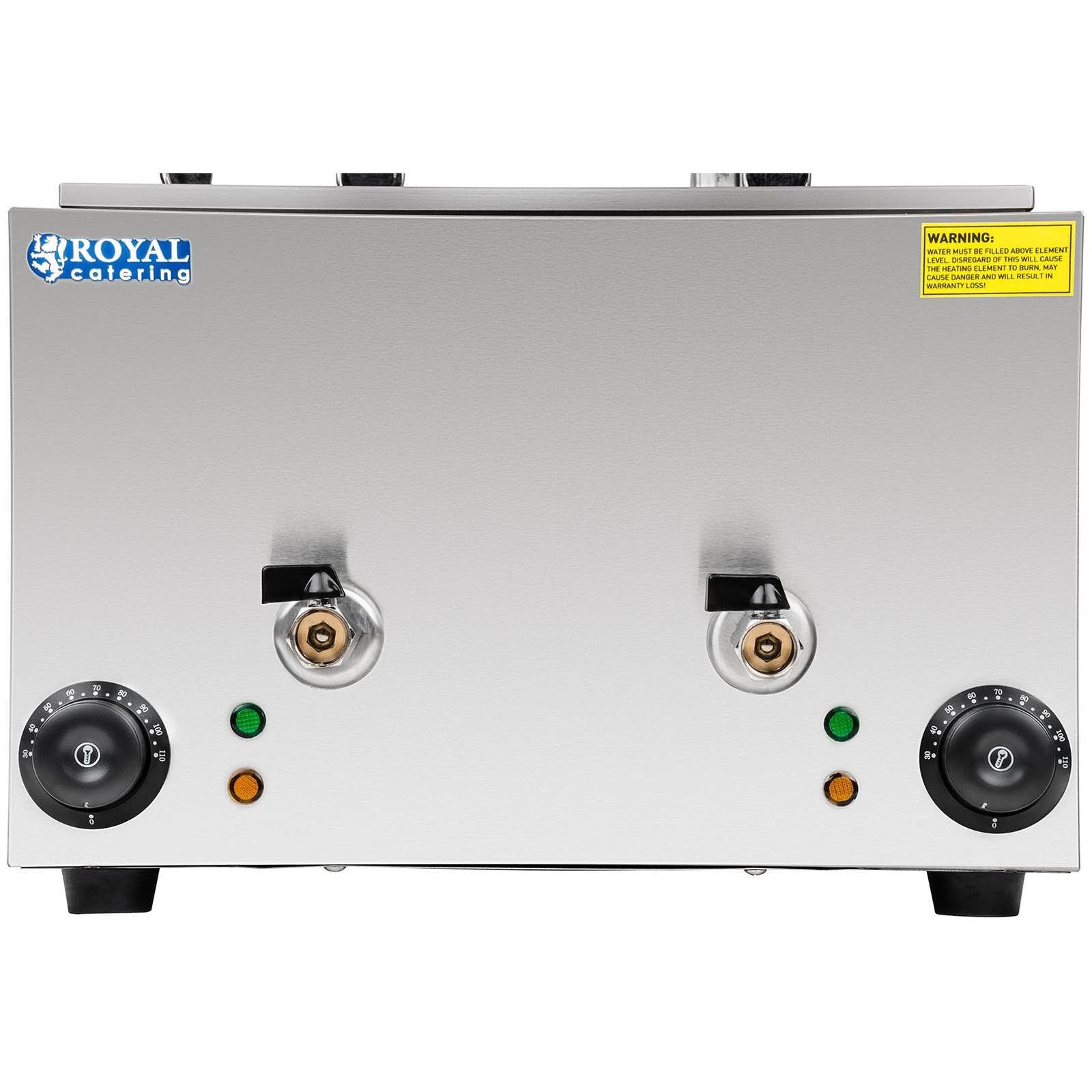 Royal Catering Spaghettitopf Nudelkocher 4 Körben à 0,5kg Nudeln Elektro Pastakocher Teigwarenkoche, Edelstahl, verschiedene Größen