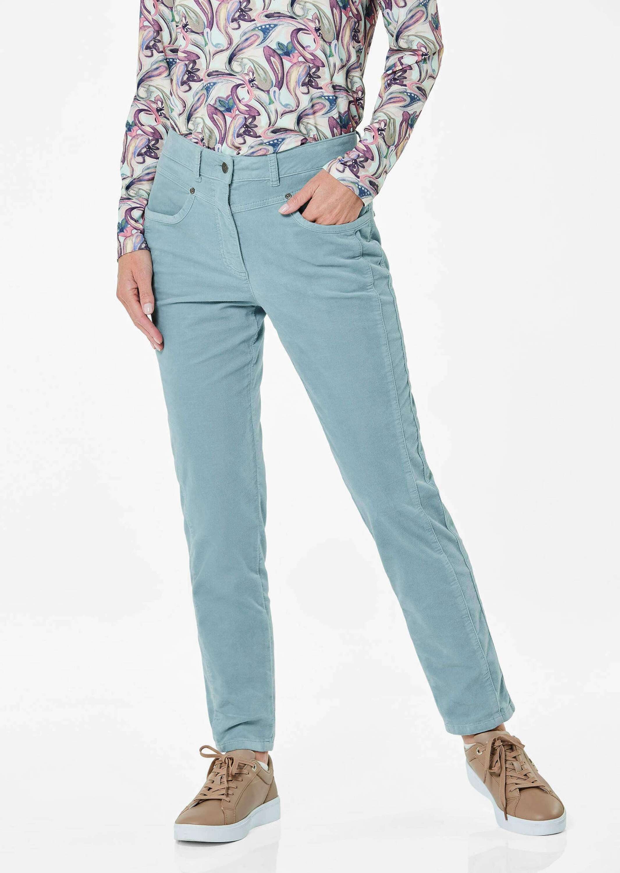 GOLDNER Stretch-Hose Sportliche Slim Fit Baumwollhose Stretchhose mit Eingr günstig online kaufen