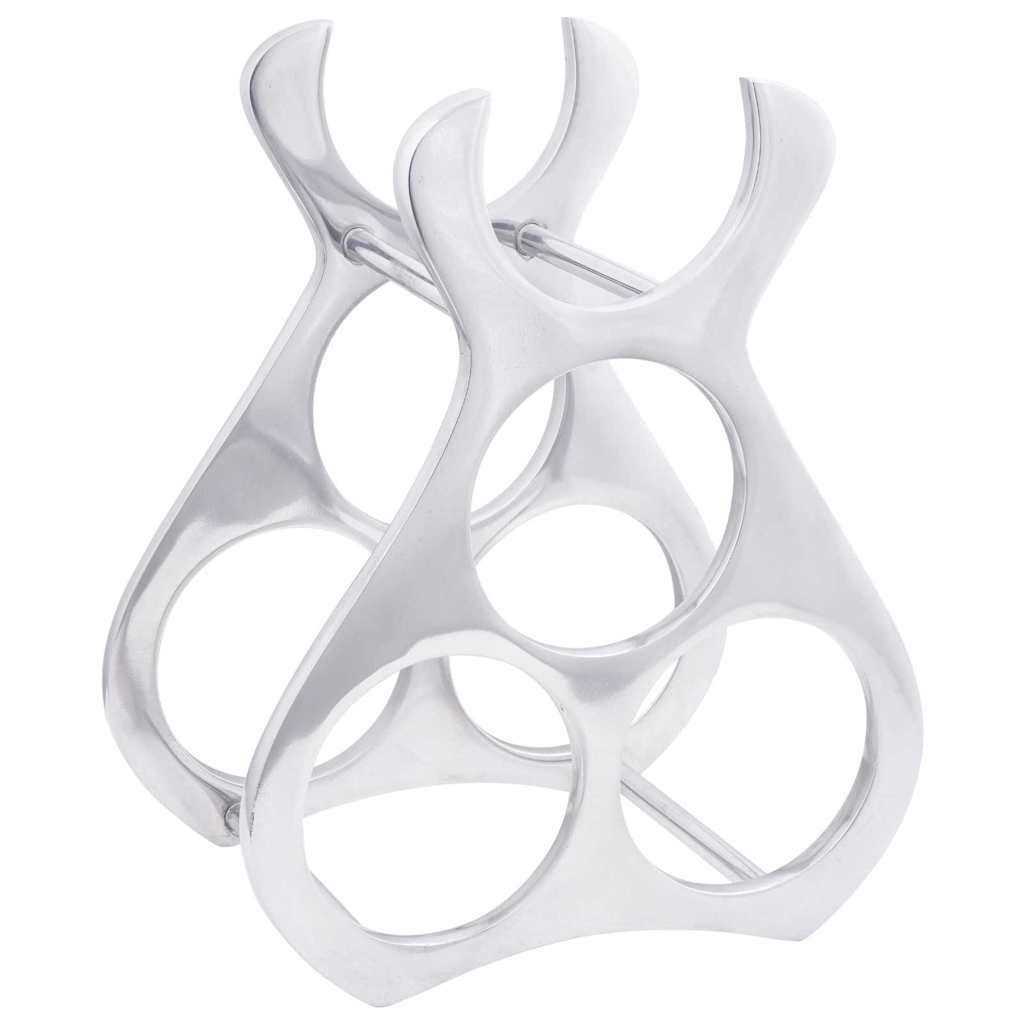 vidaXL Weinregal Weinregal Silber 23 x 14 x 28 cm Aluminium, 1-tlg.