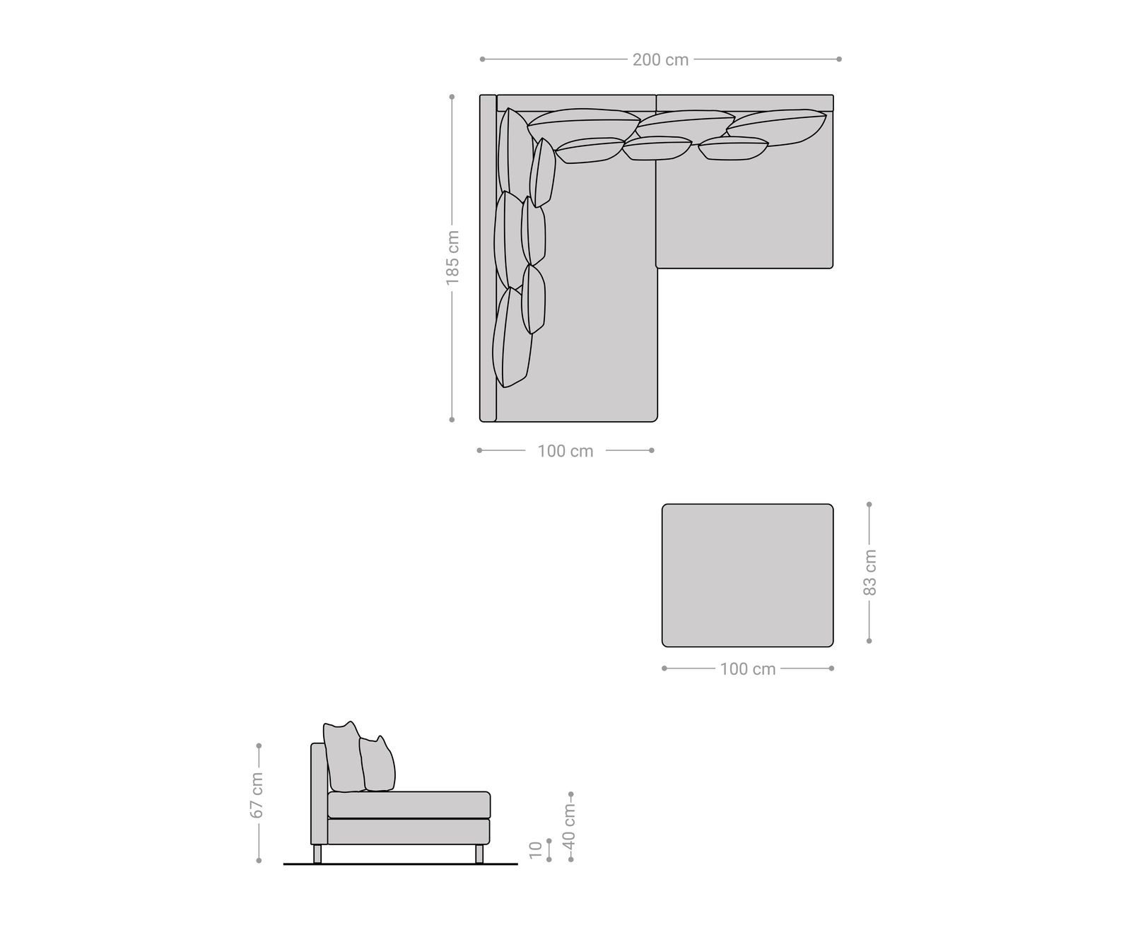 DELIFE Ecksofa Clovis, Braun Antik Optik mit Hocker Ottomane Links Ecksofa günstig online kaufen