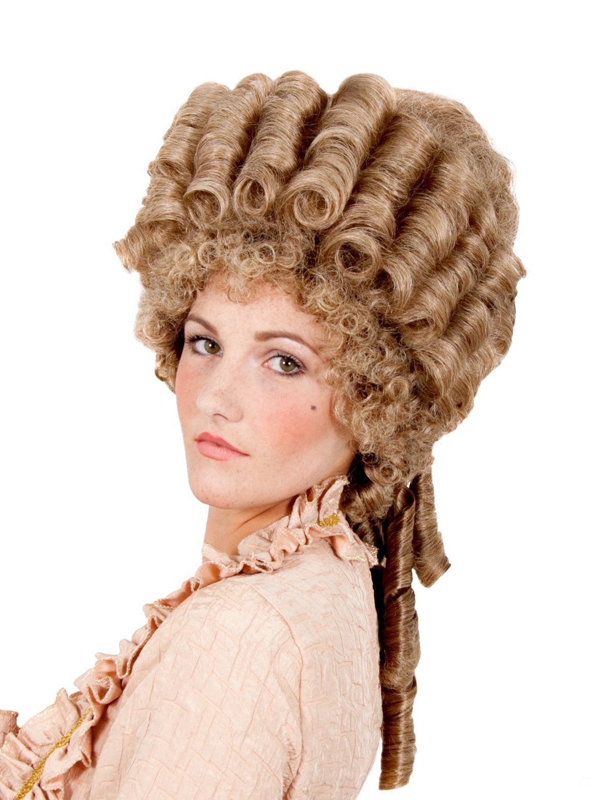 Maskworld Kostüm-Perücke Marie Antoinette Perücke, Historische Lockenperücke für Damen