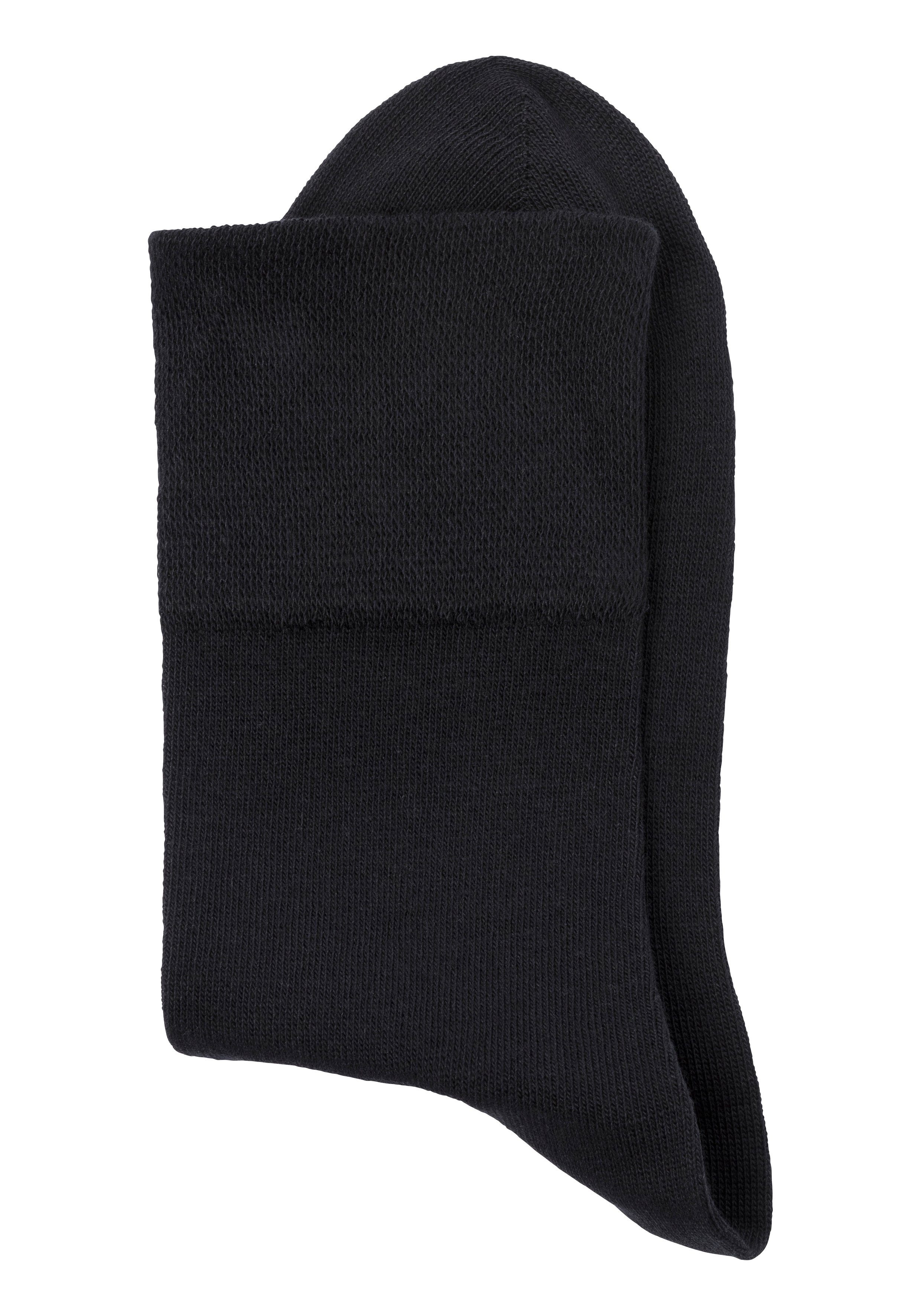 Socken Diabetiker 6x für schwarz (Set, auch geeignet H.I.S mit 6-Paar) Komfortbund