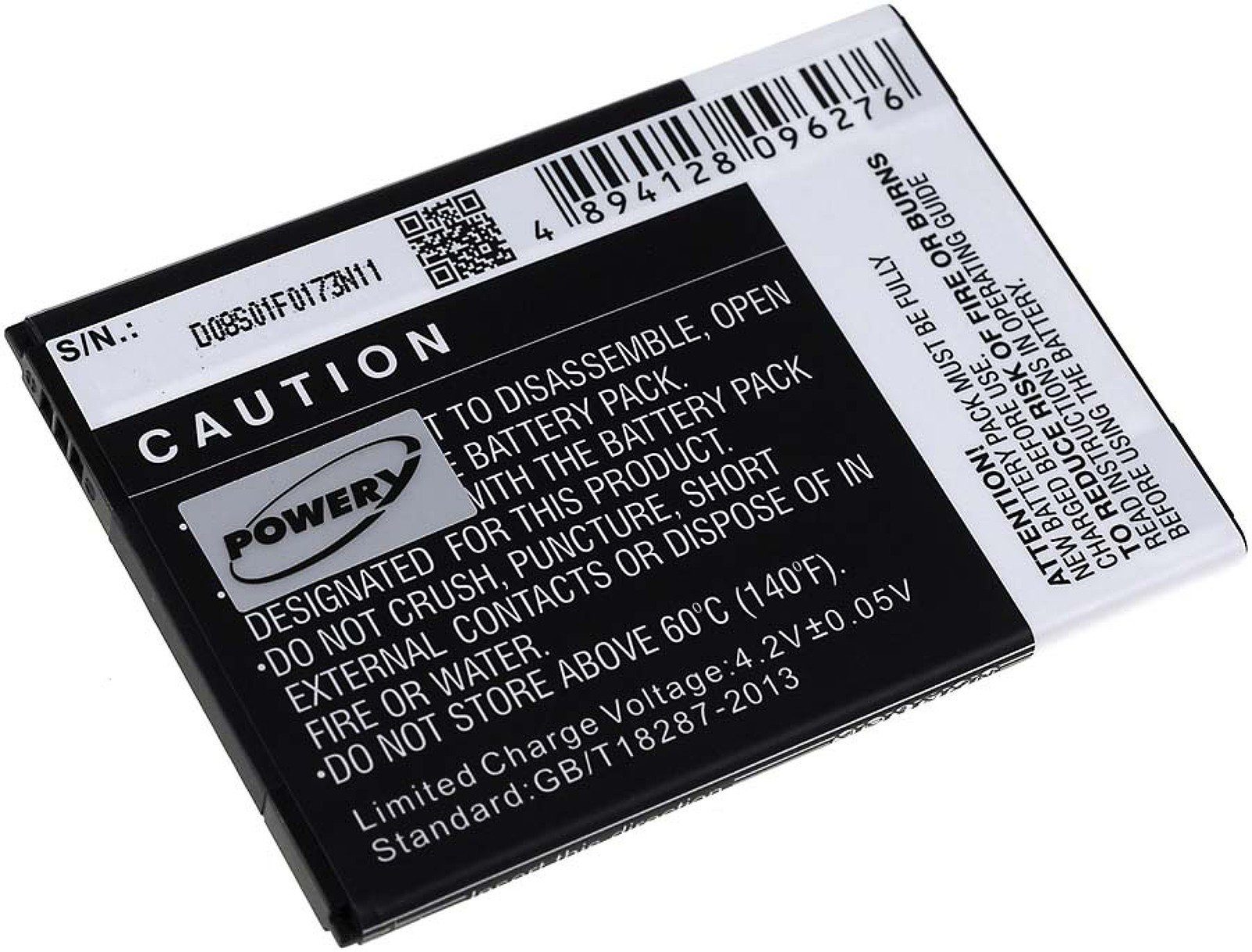 Powery Akku für Archos 50b Oxygen Smartphone-Akku 2000 mAh (3.7 V)