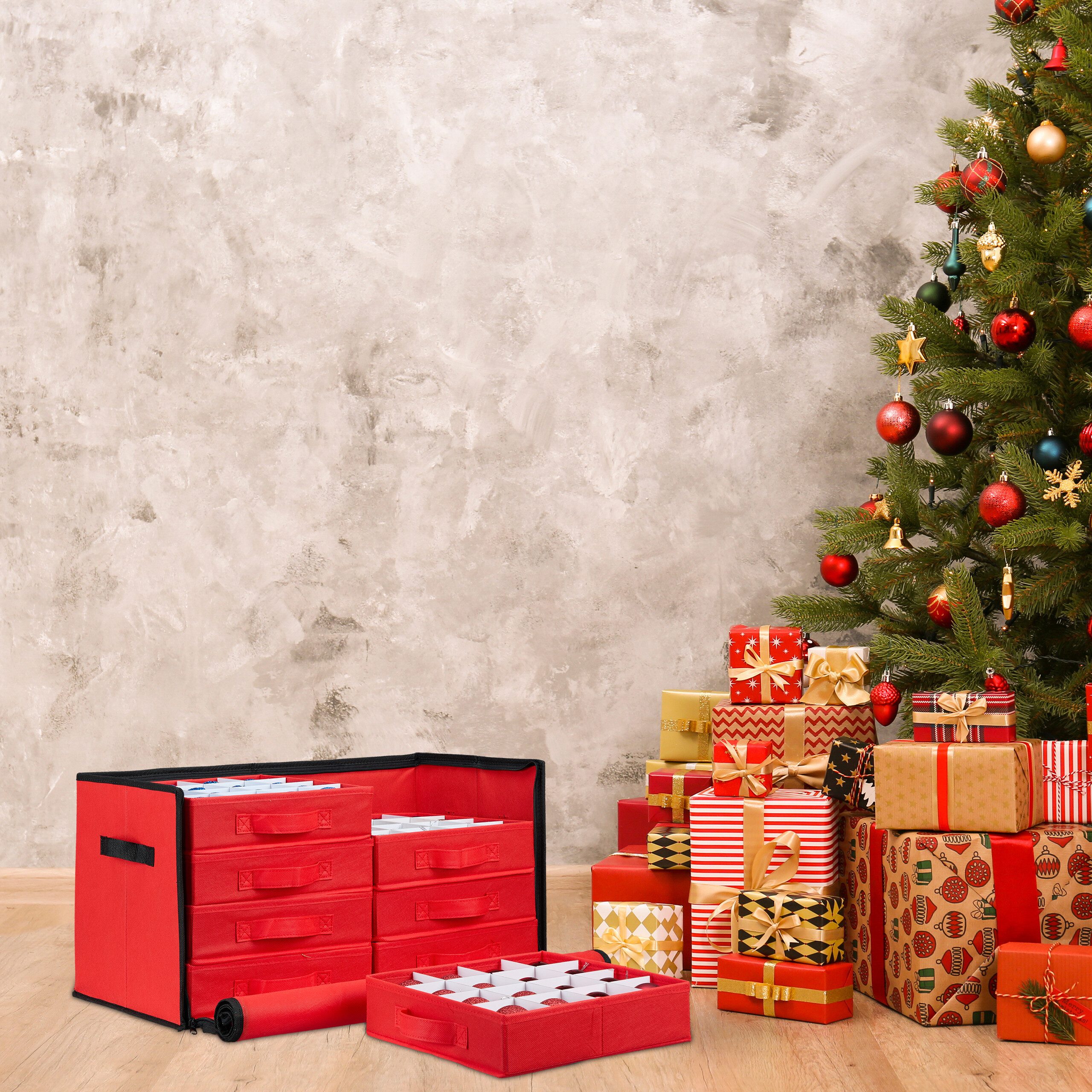 relaxdays Aufbewahrungsbox Weihnachtskugel Aufbewahrungsbox (1 St), L günstig online kaufen