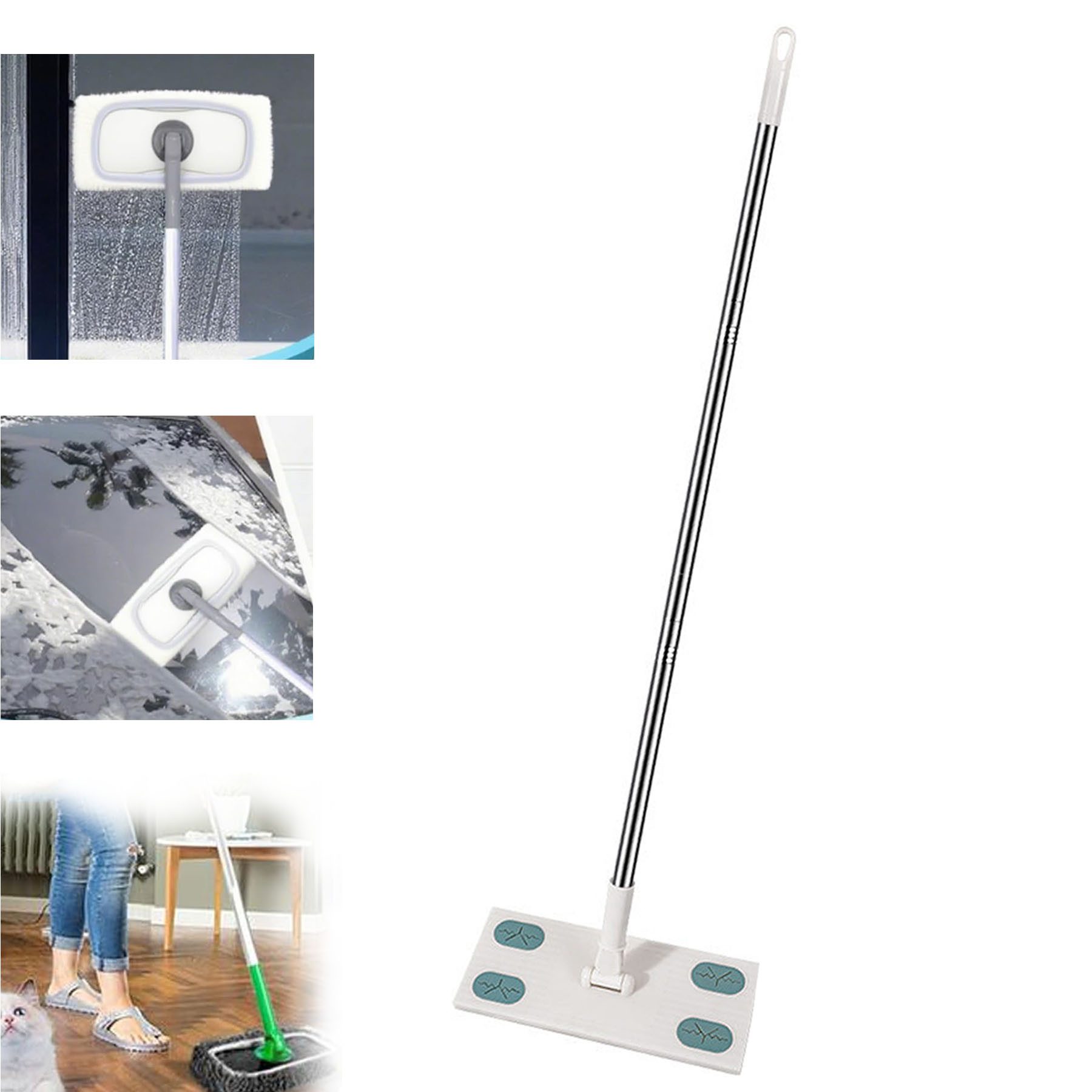 Mutig Wischmopp 6 Stück Wischmopp Bezug Ersatz,Waschbare für Swiffer Sweeper Mop, (Für Haushalt Wohnung Hotel Auto Bodenreinigung,25.4x11.5CM, 6-St., Waschbare,Vorteilspaket,Wiederverwendbare,Vielseitige Anwendung), 6-teiliges Set