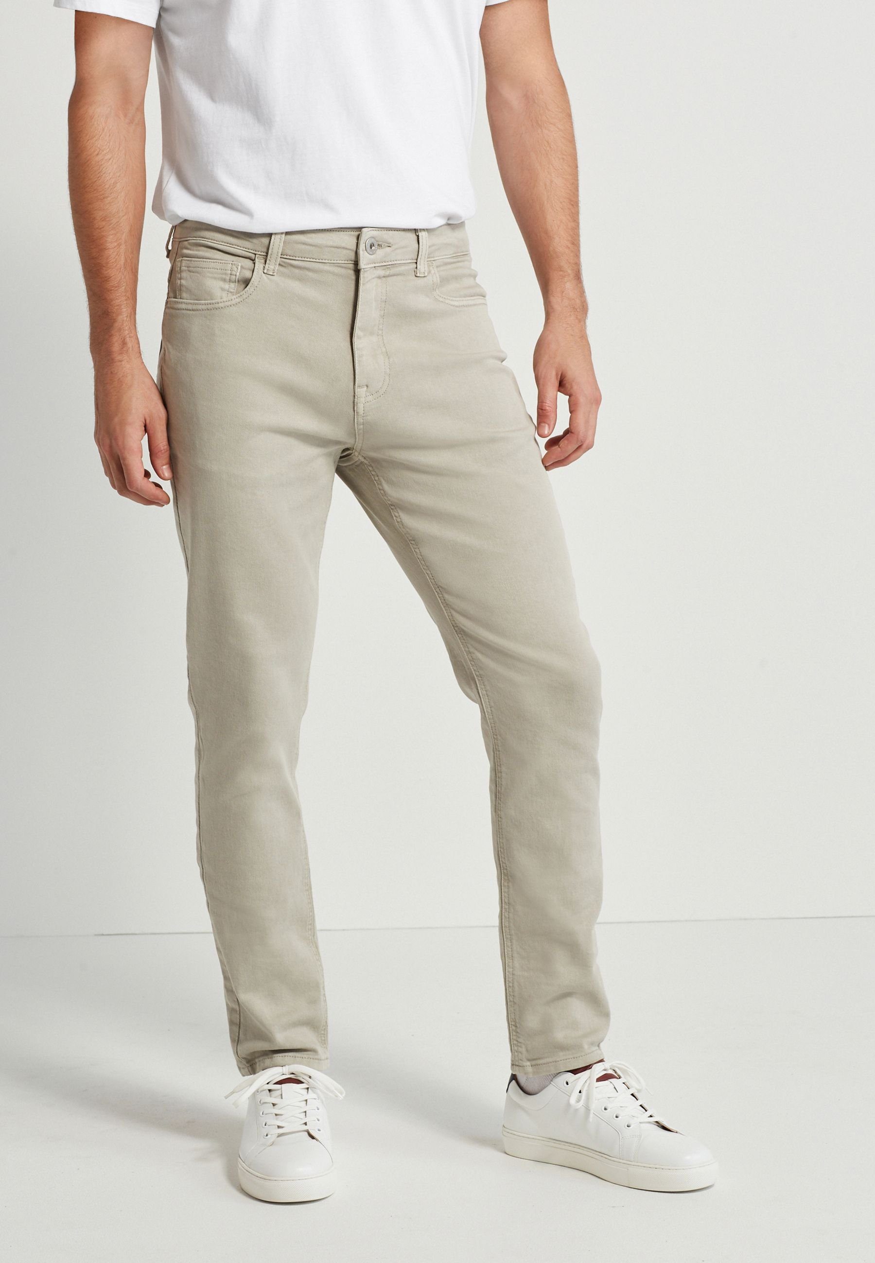 Next Slim-fit-Jeans Gefärbte Slim Fit Stretch-Jeans (1-tlg) Stone