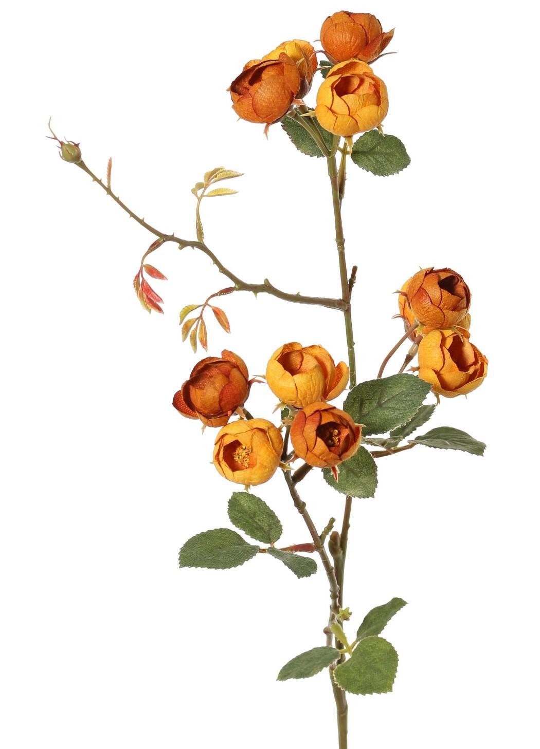 Kunstzweig Kunst Kohl-Rosen Zweig Lorraine, Eco Collection, gel Rose (Kohl-Rose), artplants