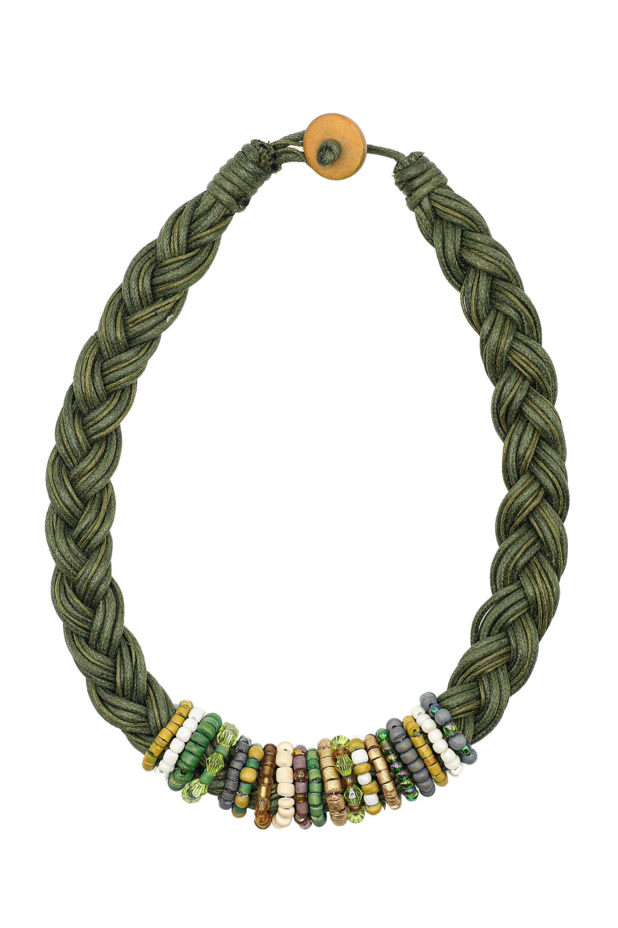 COLLEZIONE ALESSANDRO Kette mit Anhänger Alexa, geflochtenes Baumwollband
