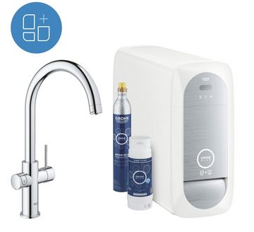 Grohe Untertisch-Trinkwassersystem Grohe Blue, für gefiltertes, gekühltes und sprudelndes Wasser, Packung, langlebige Oberfläche