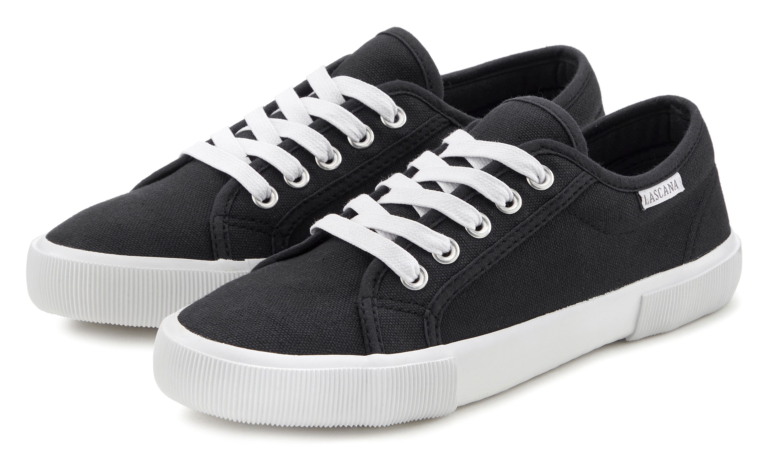 LASCANA Sneaker aus Textil, Schnürhalbschuh, Freizeitschuh günstig online kaufen