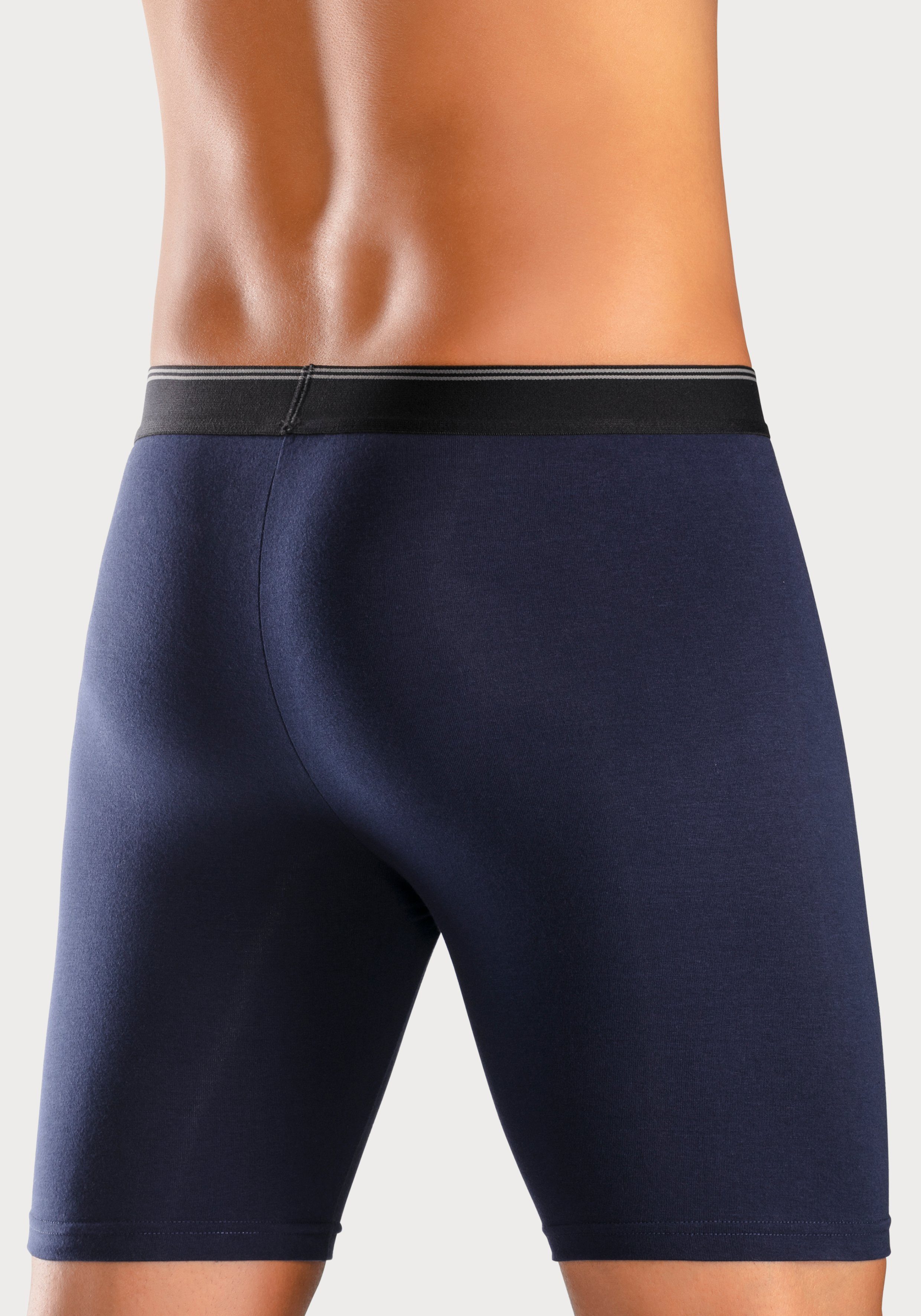 Buffalo Langer Boxer Boxershorts für Herren (Packung, 3-St) in langer Form ideal auch für Sport und Trekking