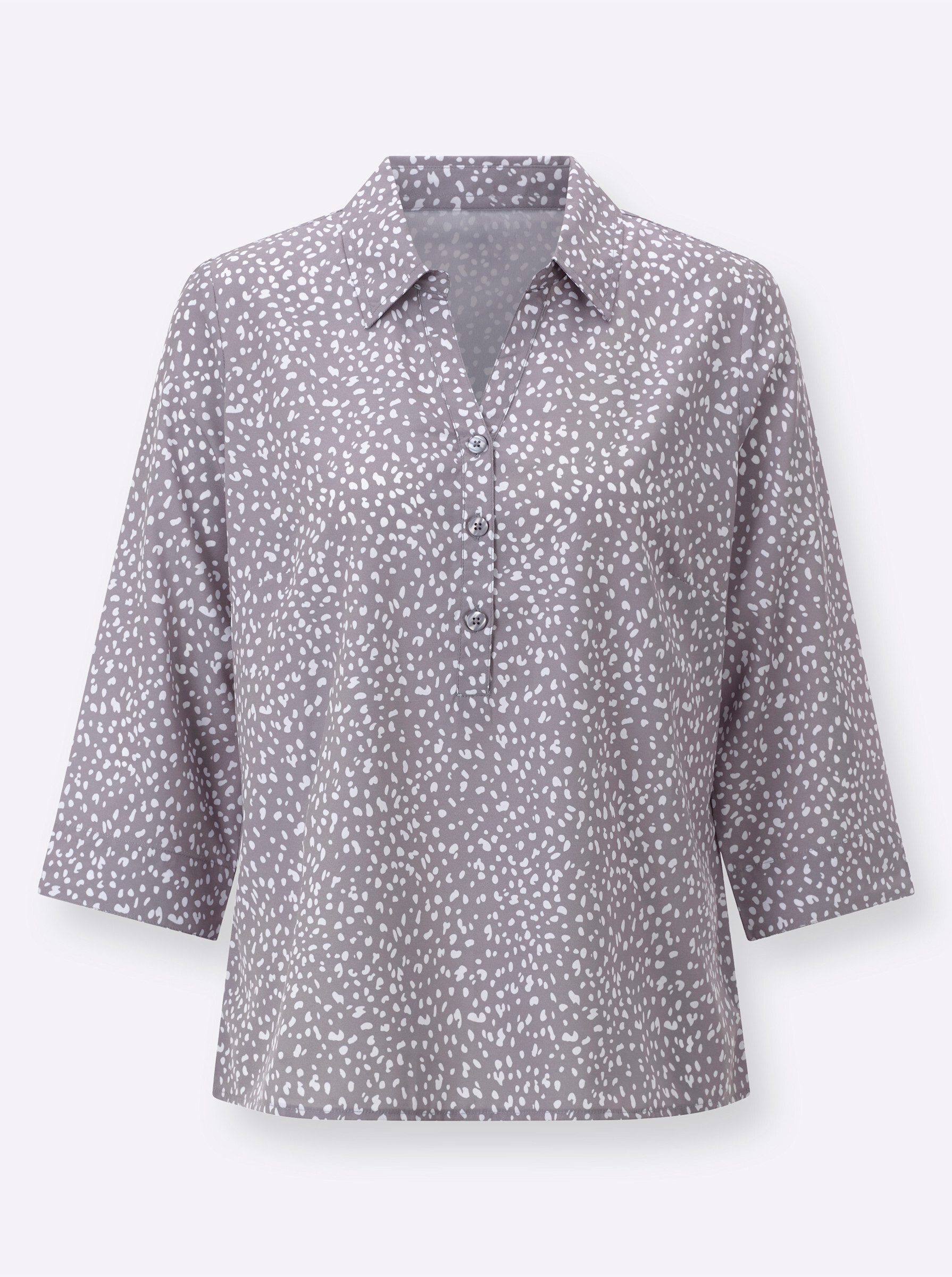 Klassische Bluse Schlupfbluse 3/4-Arm