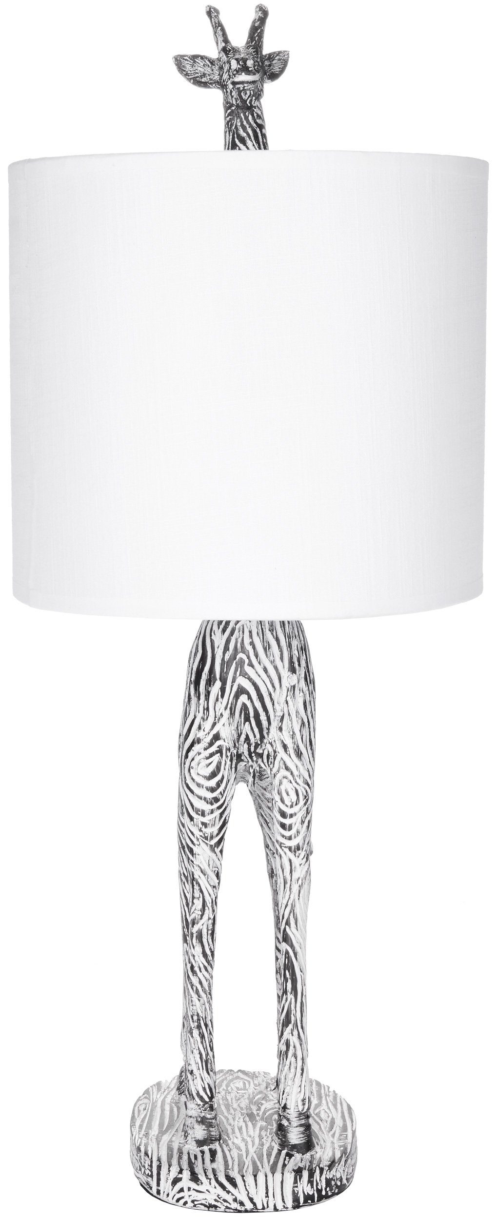 Afrika, Tischleuchte Keramikfuß, BRUBAKER 51,5 Giraffe Motiv Leuchtmittel, cm ohne Lampe Höhe Nachttischlampe mit