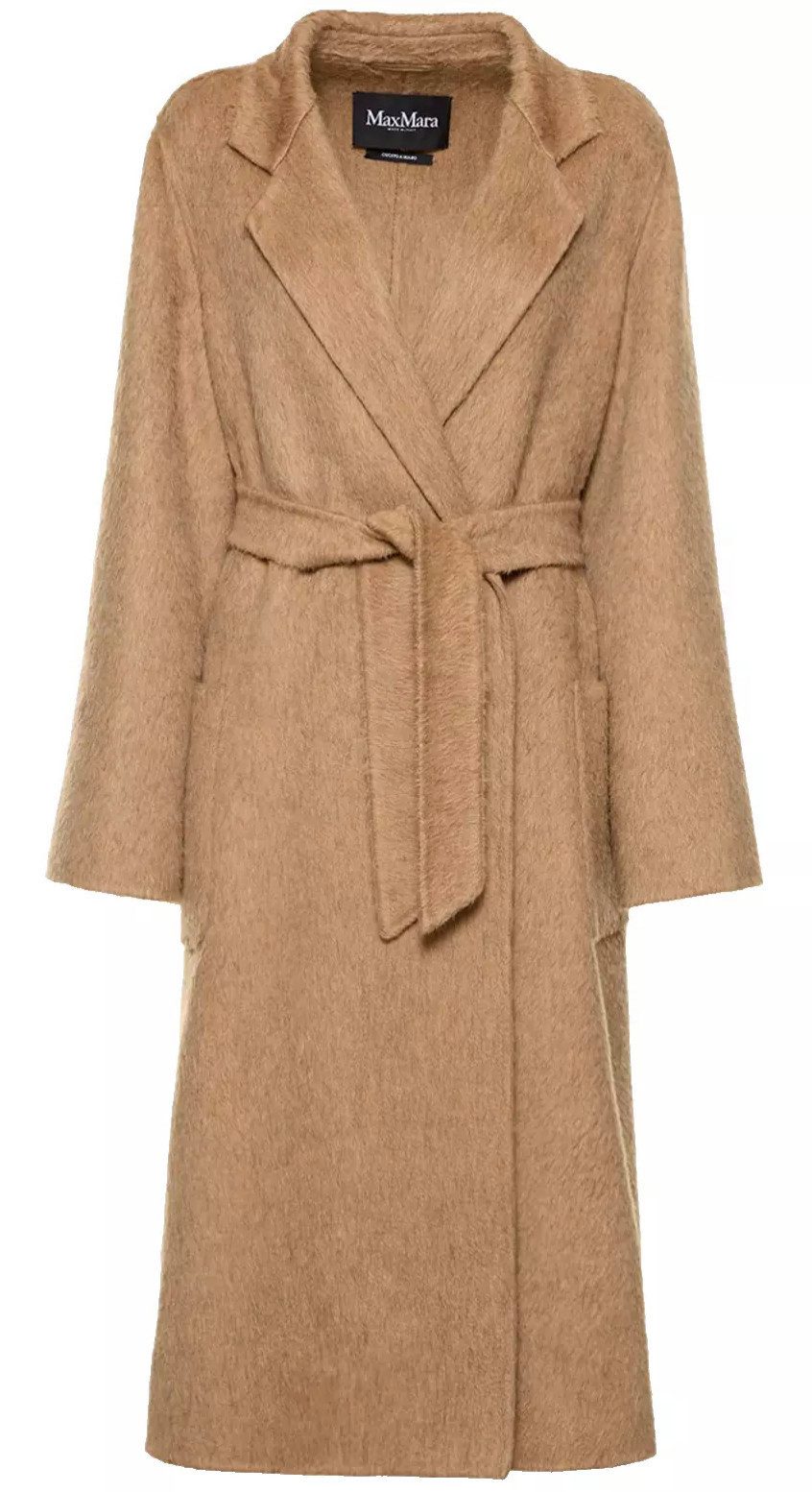Wollmantel Kamelmantel Mantel Wintermantel Parka Mit Gürtel