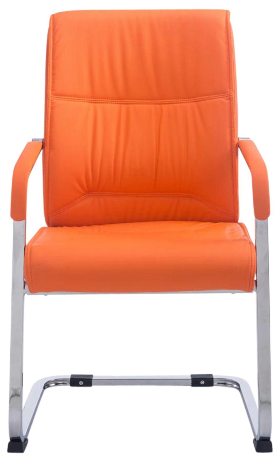 Kunstleder (2er CLP Besucherstuhl Set), XXL Anubis Arm-&Rückenlehnen orange