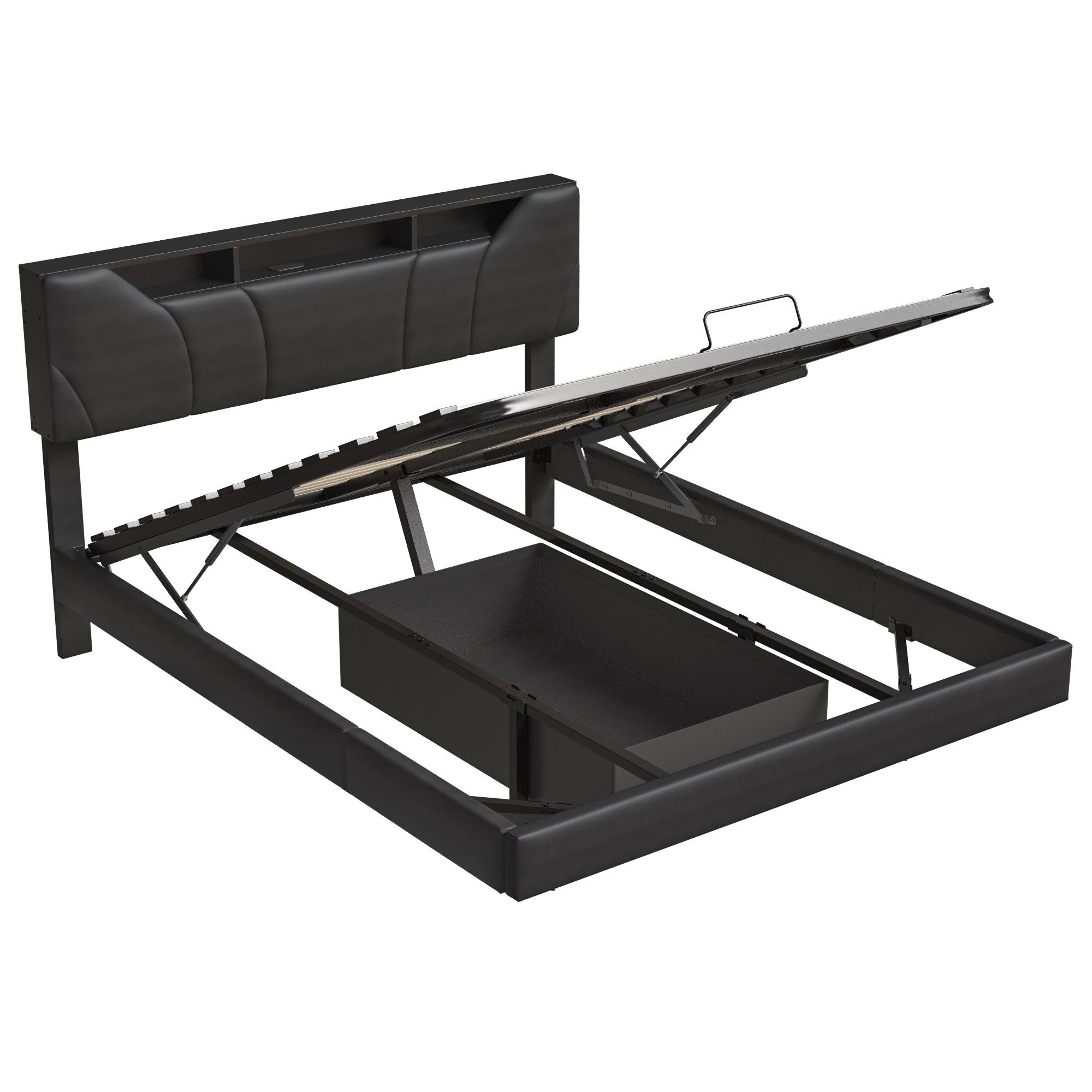 Gdood Polsterbett Stauraumbett Doppelbett LED (USB & TYPE-C, Hydraulisch an günstig online kaufen