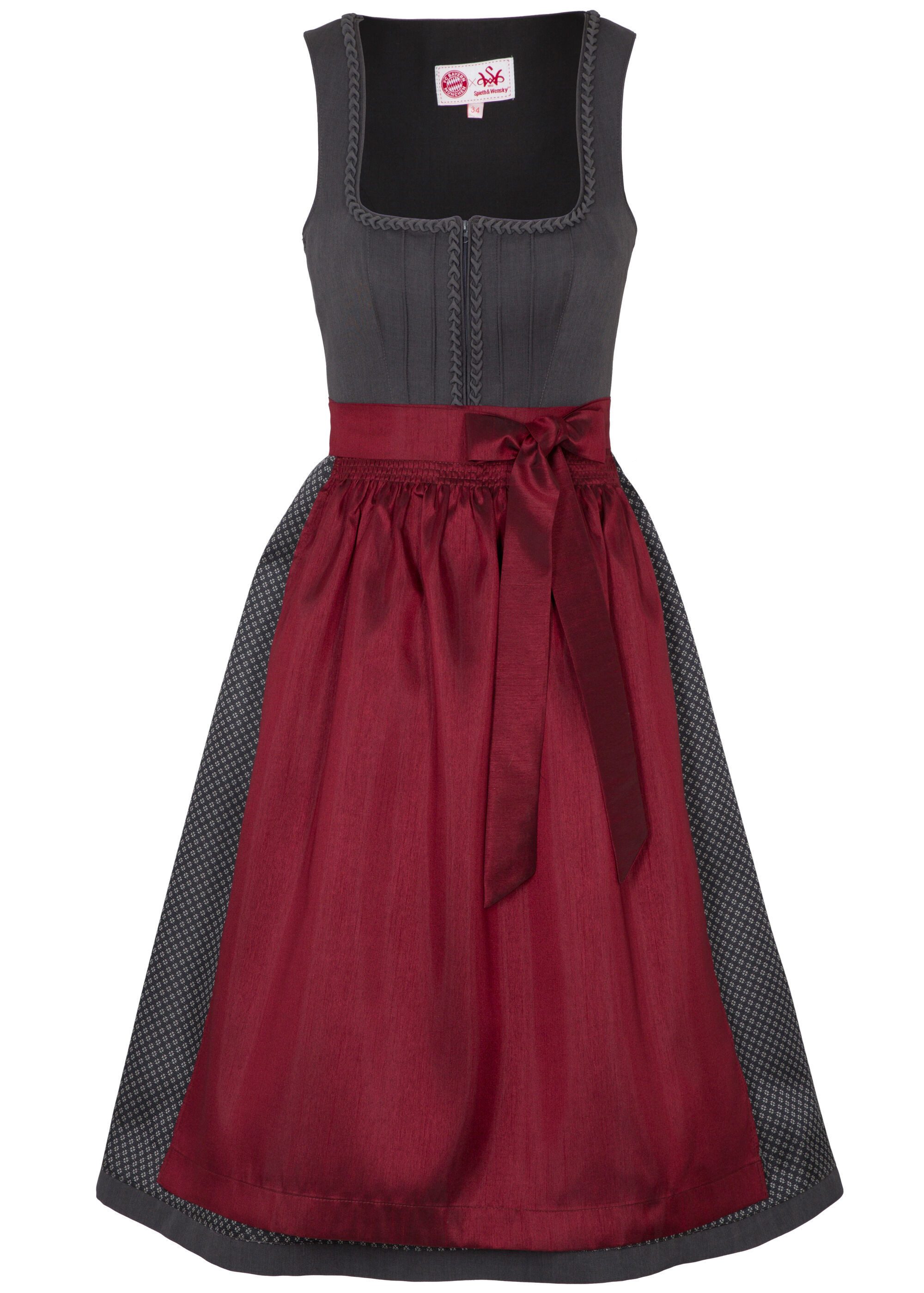 Spieth & Wensky Dirndl FCB-Garz-Dirndl 70cm (1-tlg) in Vereinsfarben und vi günstig online kaufen