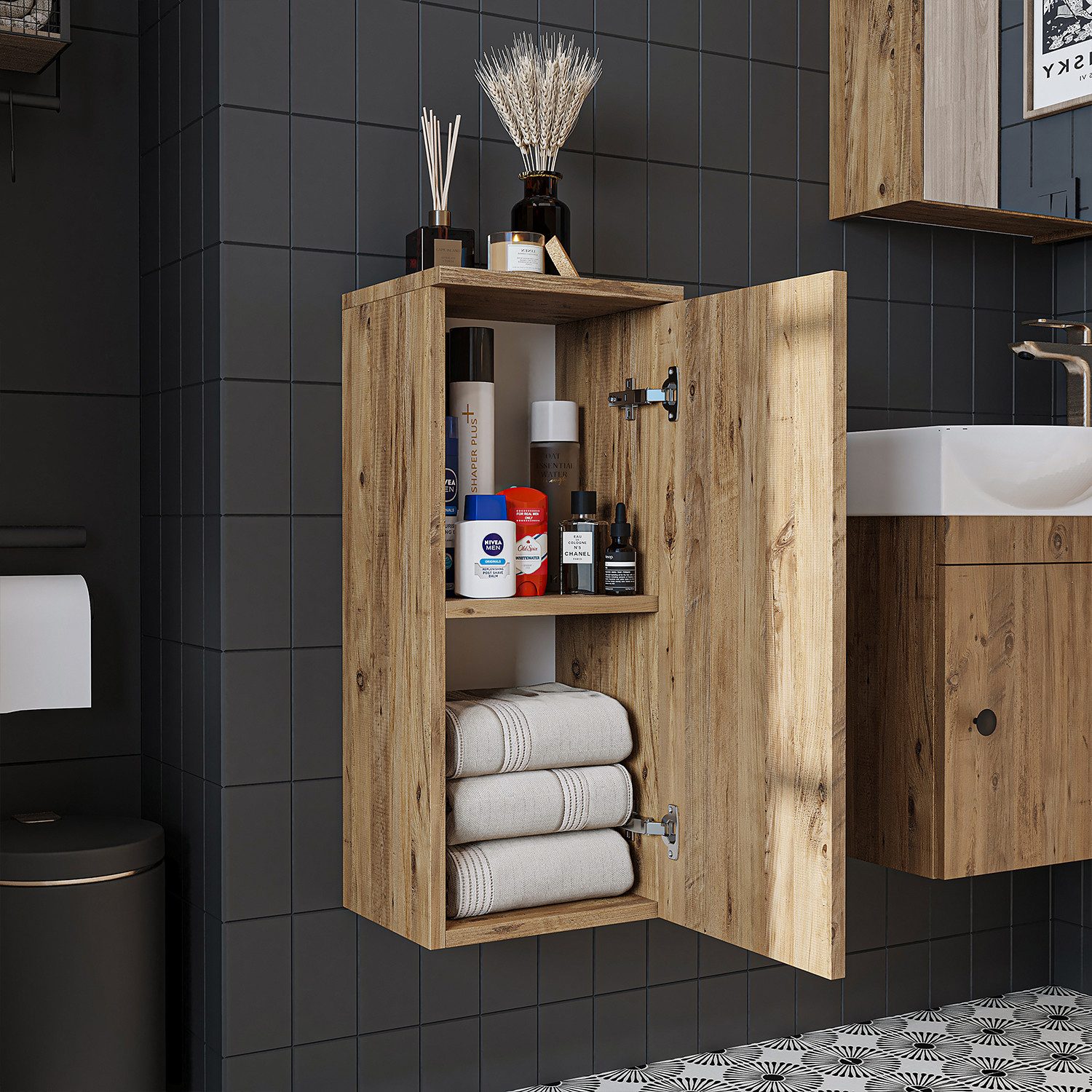 Roomart Badmöbel-Set PUNTO, (Unterschrank mit Waschbecken günstig online kaufen