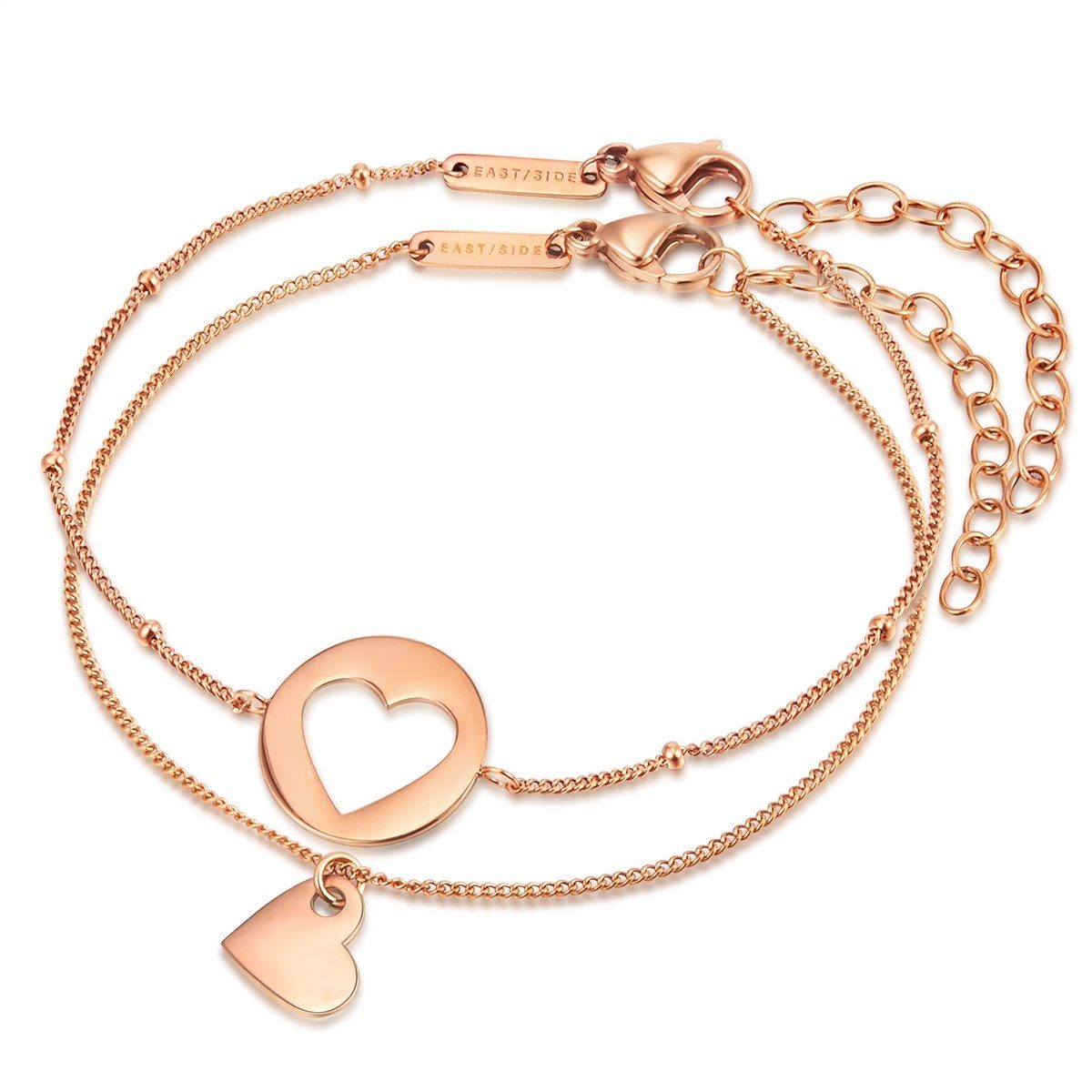Eastside Edelstahlarmband roségold, 2er Set günstig online kaufen