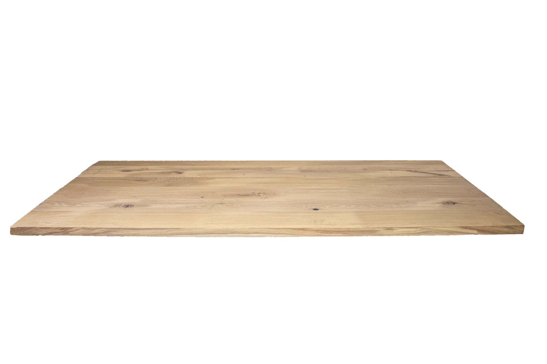 holz4home Tischplatte Tischplatte aus massiver Eiche ohne Baumkante