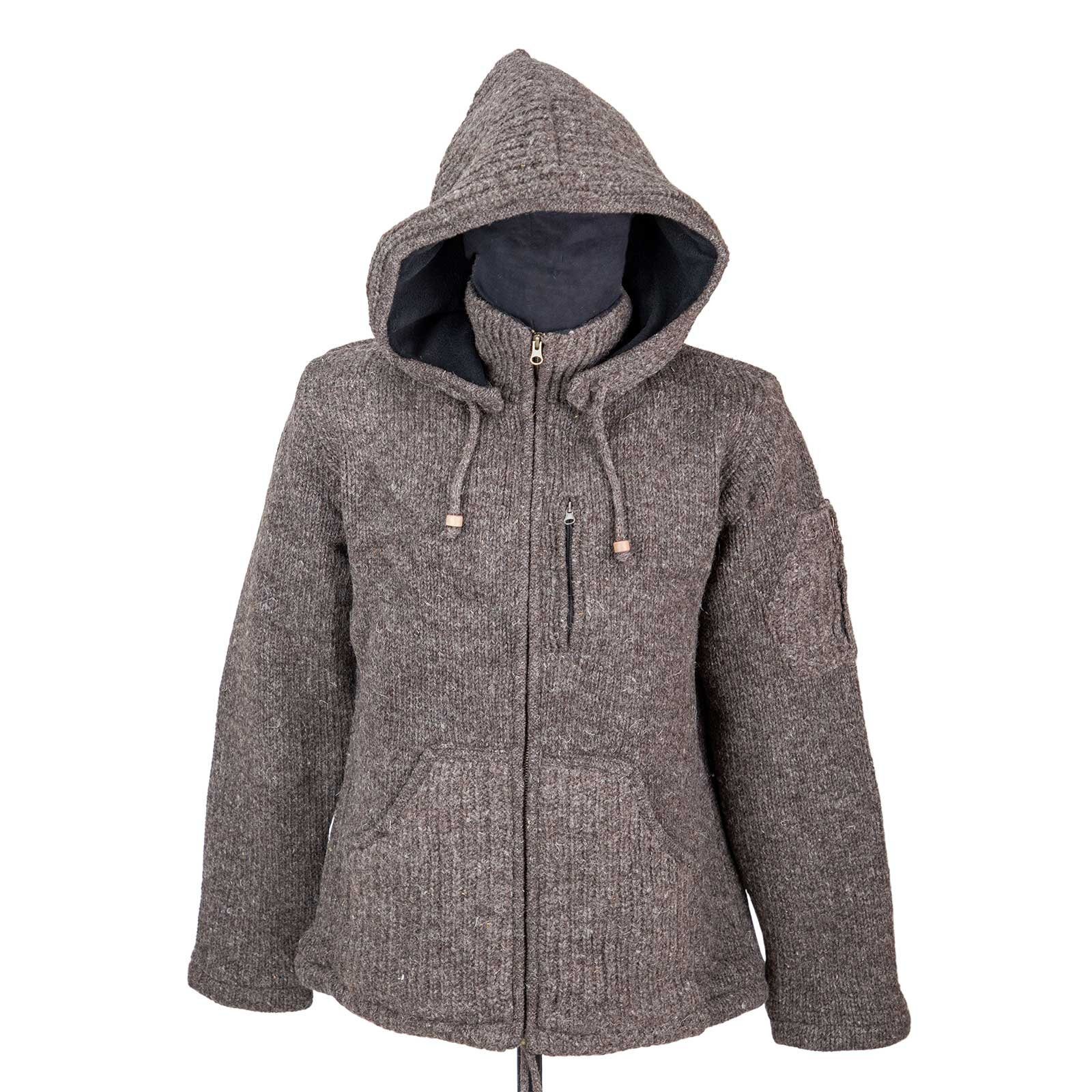 KUNST UND MAGIE Strickjacke Herren Strickjacke Schurwolle Klassich Nordisch +Kapuze – Bild 5 von 5