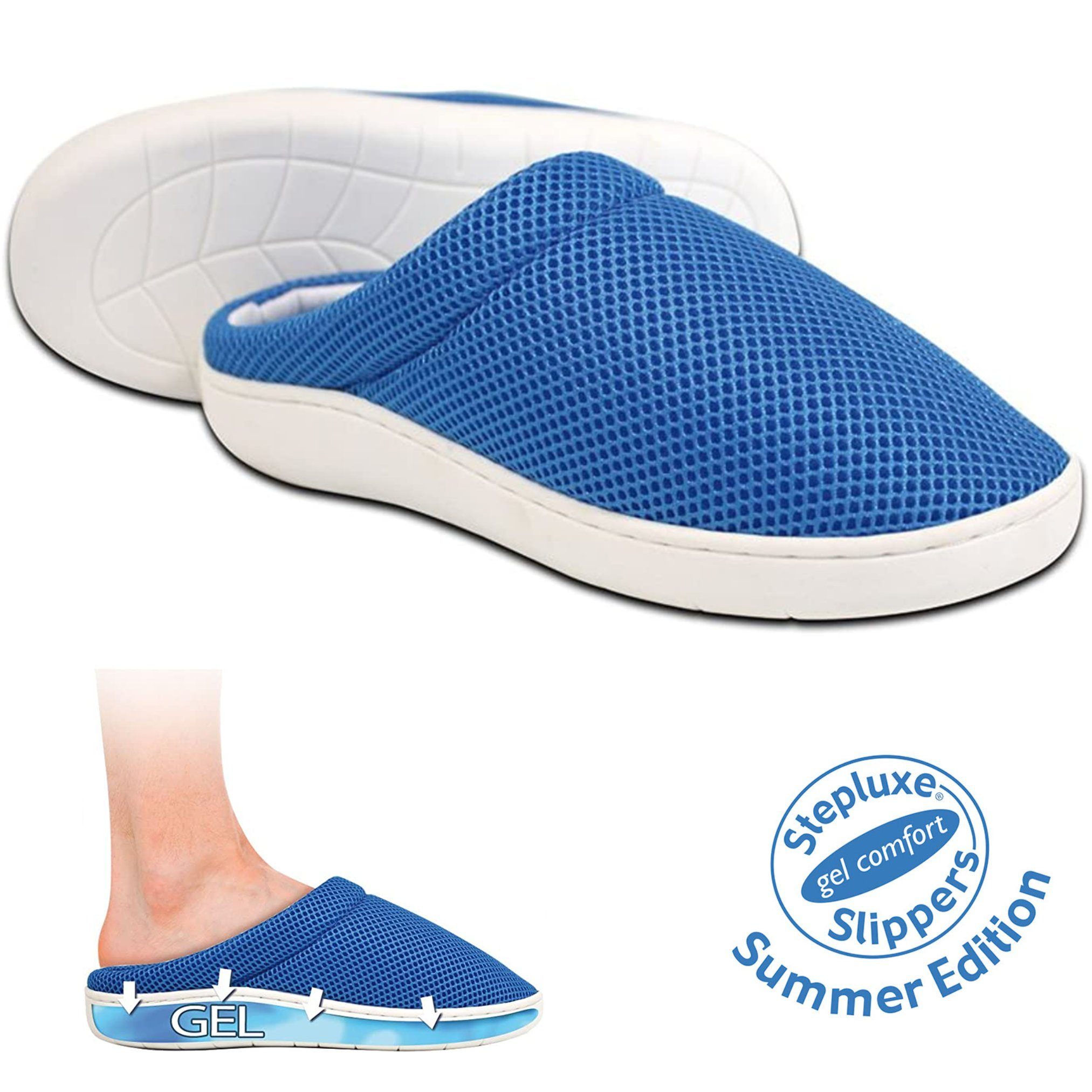 Best Direct® Stepluxe® Slippers Summer Slipper (2-tlg) Gel Schuh mit Bambus günstig online kaufen