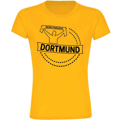 multifanshop T-Shirt Damen Dortmund - Meine Fankurve - Frauen