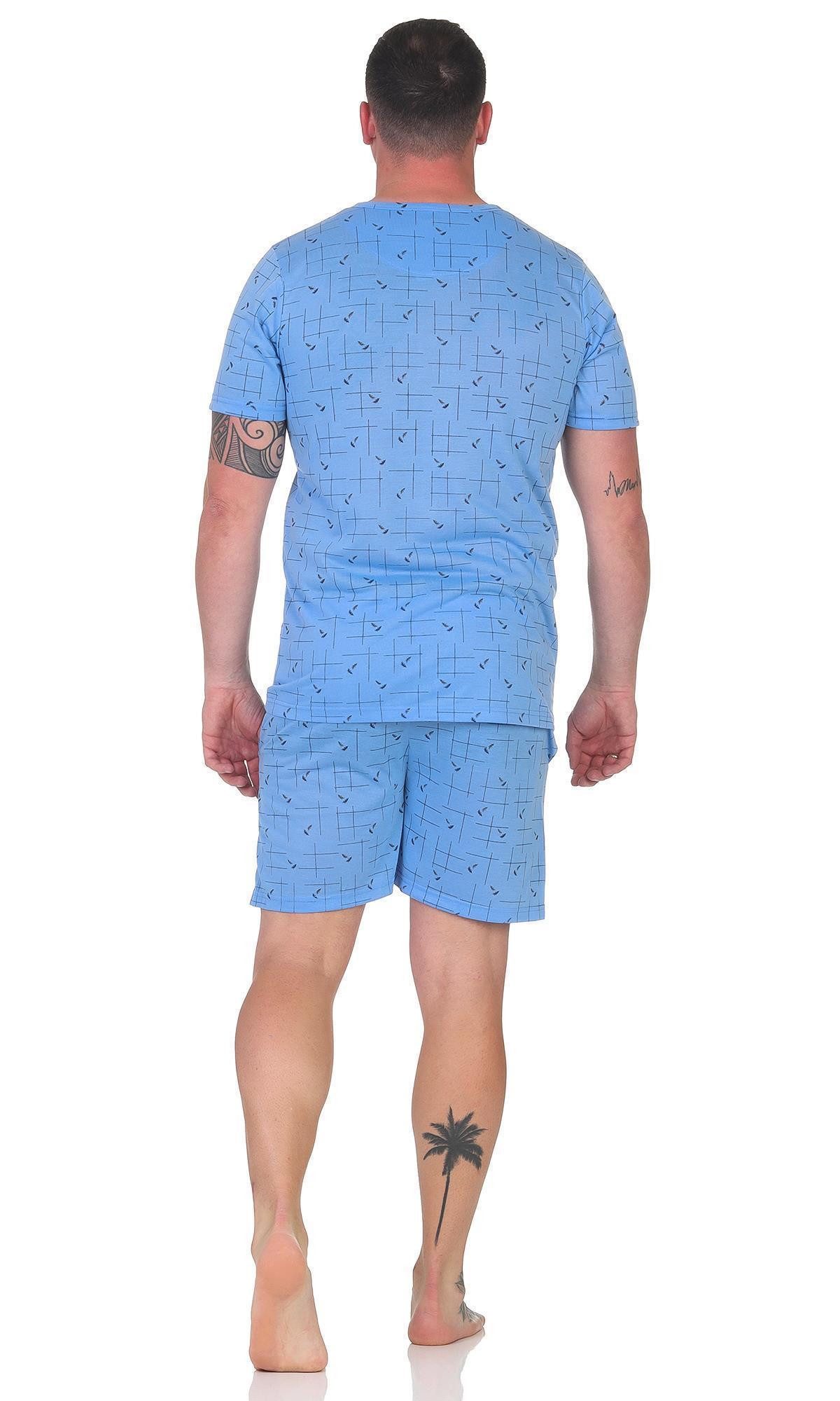 EloModa Capri-Pyjama Herren Pyjama Shorty und T-Shirt Schlafanzug, Gr. M L XL 2XL (2 tlg)