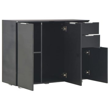 vidaXL Sideboard Sideboard Hochglanz-Schwarz 107x35x80,5 cm (1 St)