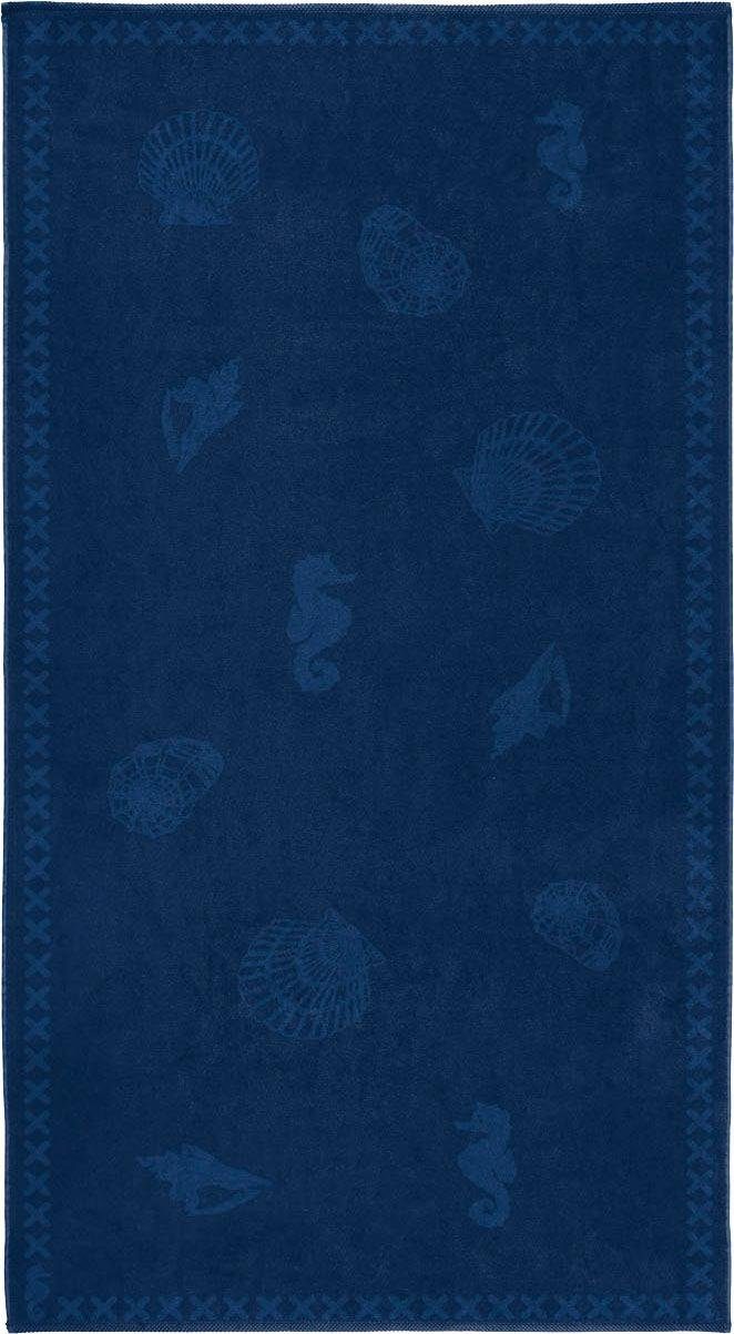 Seahorse Strandtuch Shells, Jacquard-Velours (1-St), mit Meeres Motiven