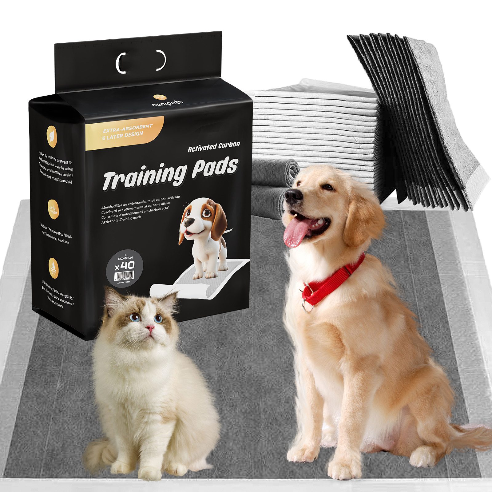 NANIPETS Hundematte Trainingspad für Hunde Welpenunterlagen, Superabsorbier günstig online kaufen