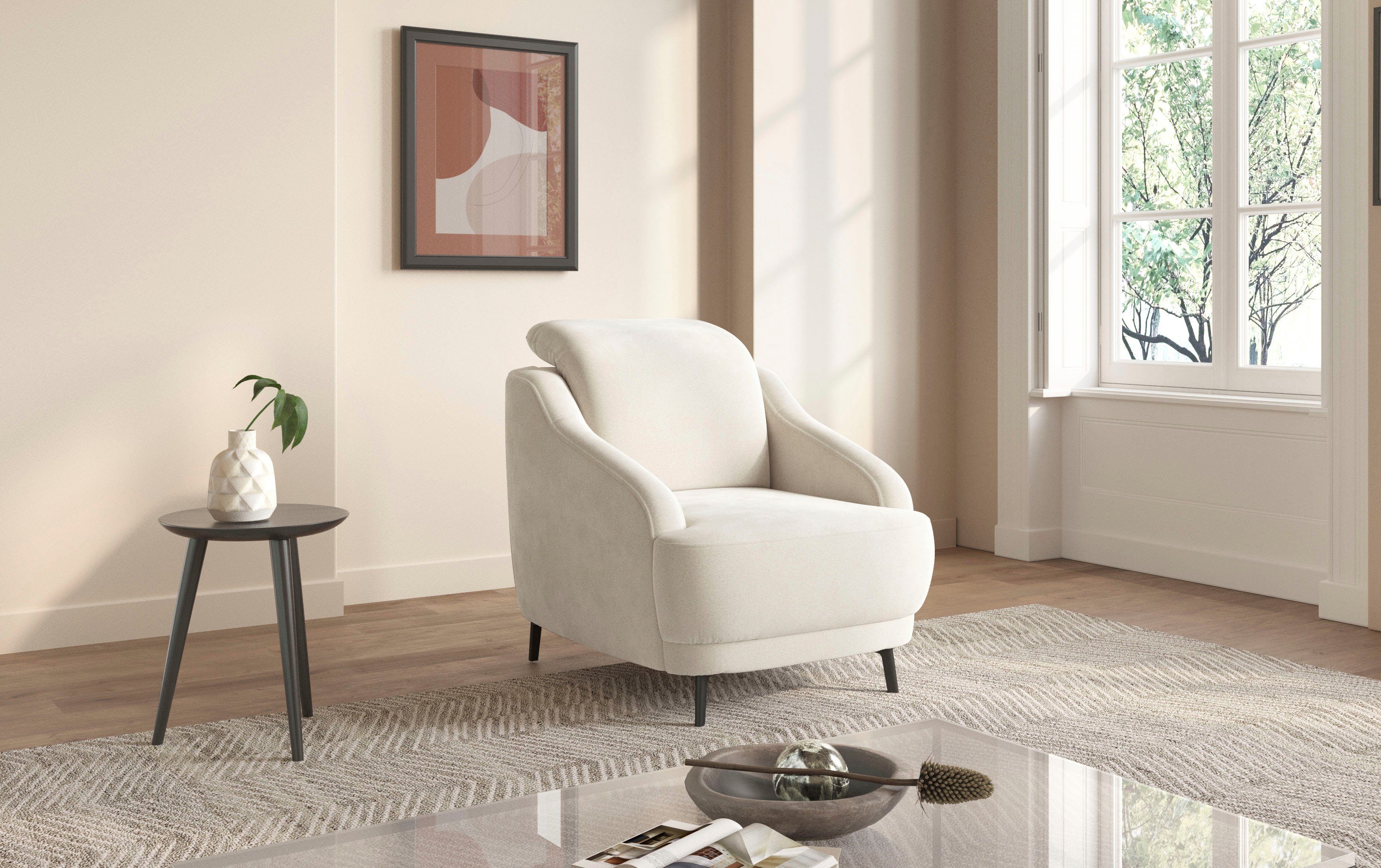 sit&more Sessel Blues (1-St), mit Metallfüßen, günstig online kaufen