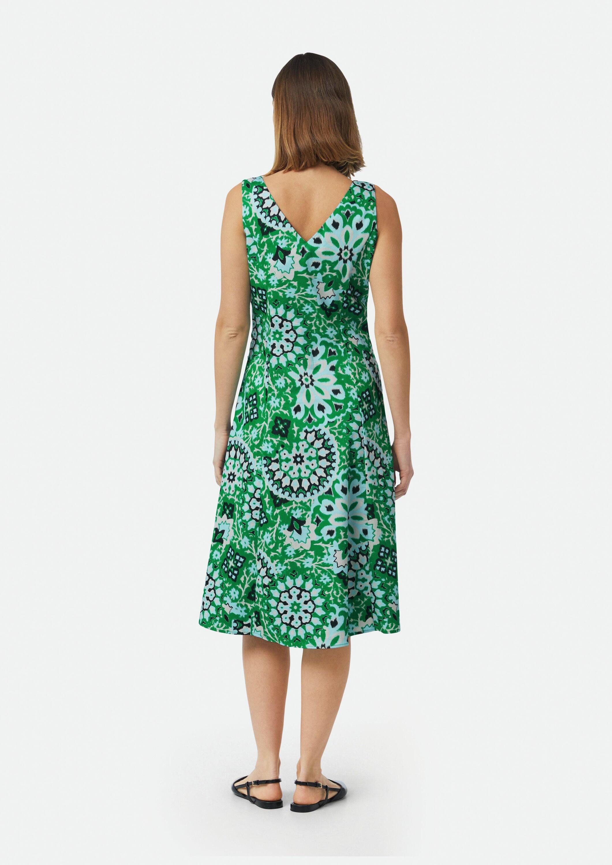 comma Midikleid Kleid Tailliertes Midikleid mit All-over-Print