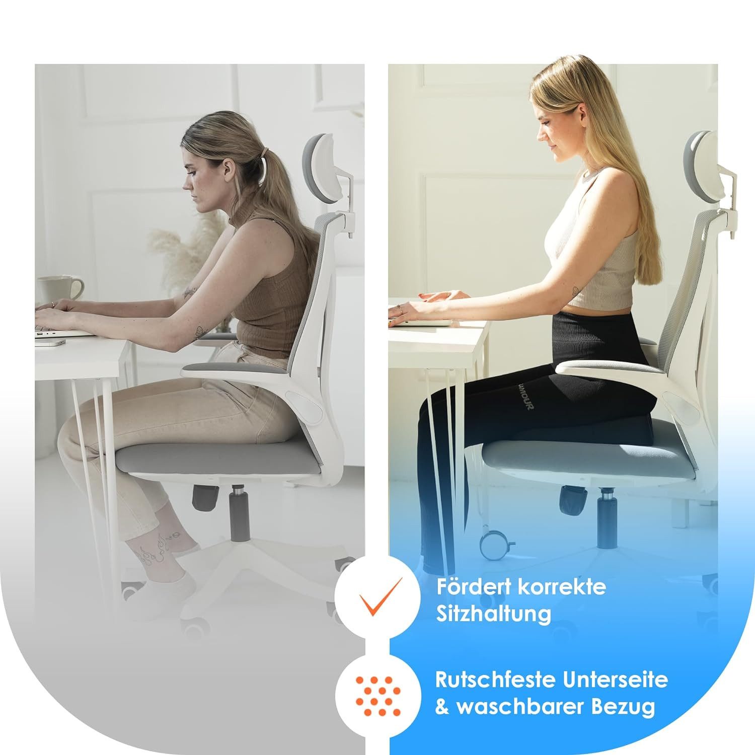 DYNMC you Keilkissen Stuhl - Test SEHR GUT - Sitzkissen Stuhl, Mit Physioth günstig online kaufen