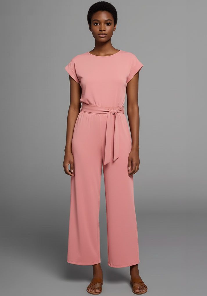 Laura Scott Jumpsuit im Basic-Stil, mit Bindegürtel, Halbarm-Design. € 36,99, (€ 36,99 pro 1 Stk).