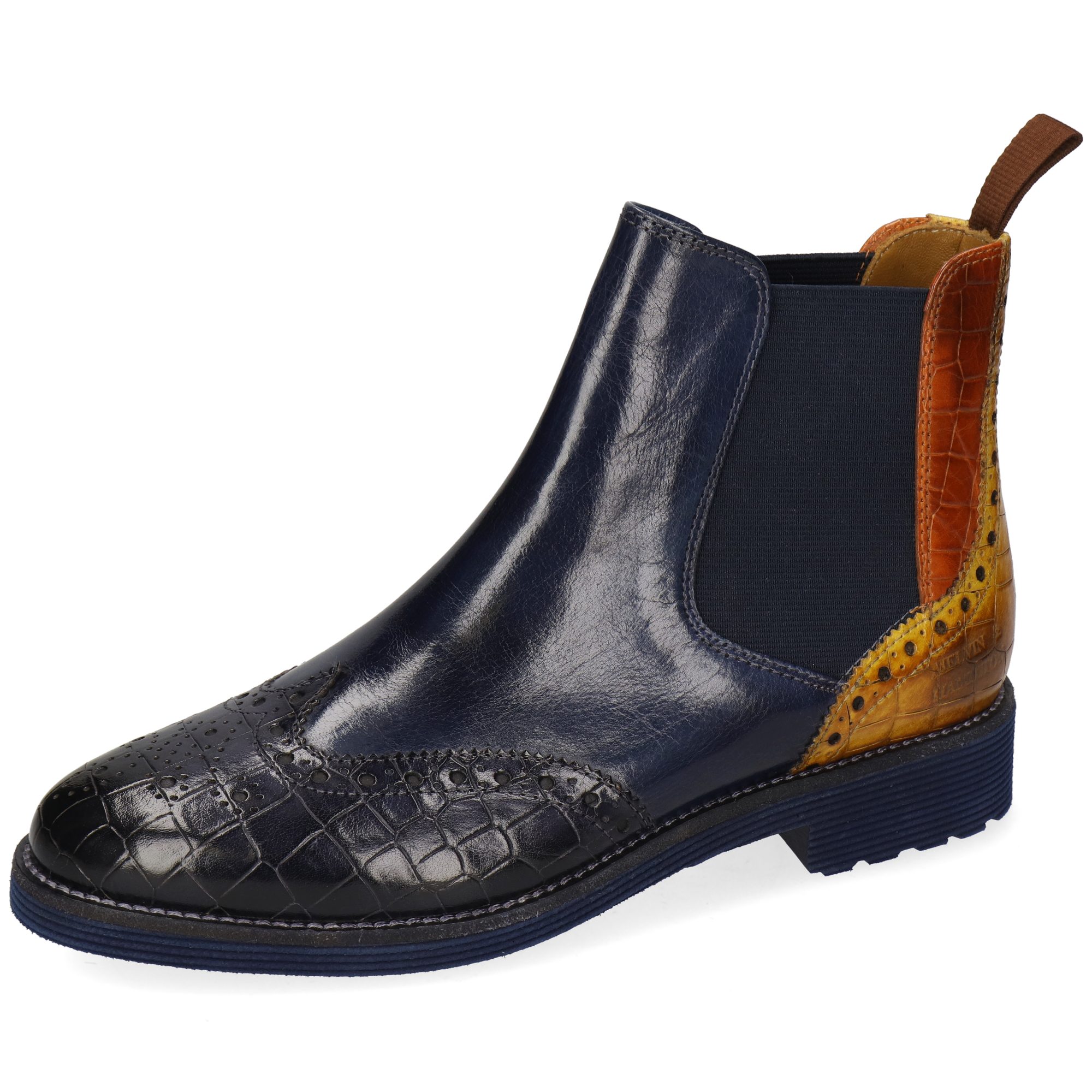 Melvin & Hamilton Selina 6 Leder-Chelsea Boots für Damen Stiefelette Flache Absätze, Echtes Leder, Vegetabile Gerbung