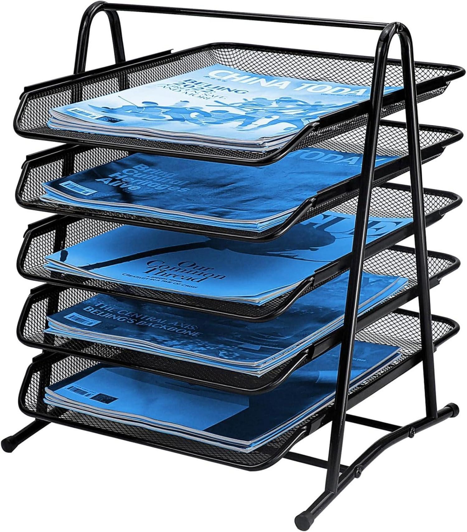 Büro-Set Briefablage Metall 5-Tier Organizer Dokumentenablage Papierablage