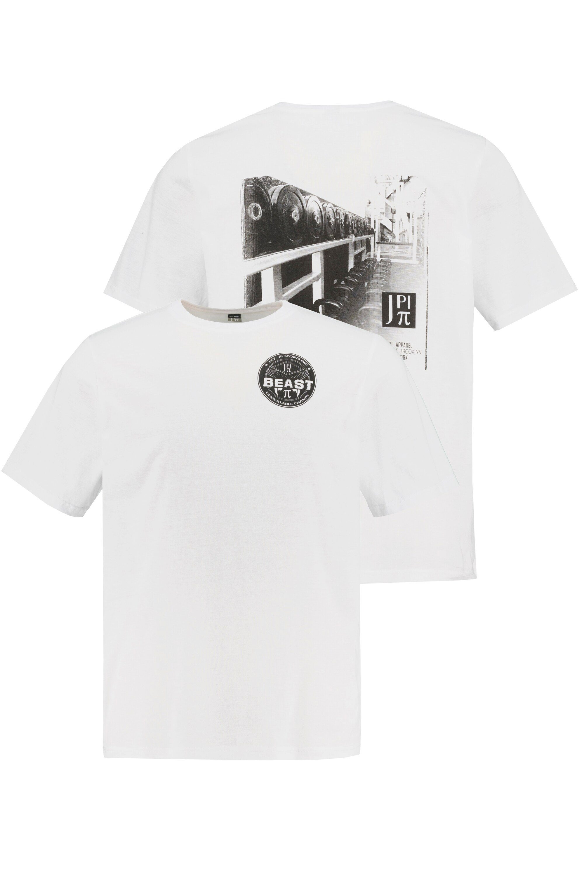 Print T-Shirt T-Shirt Halbarm Rundhals JP1880 Rücken
