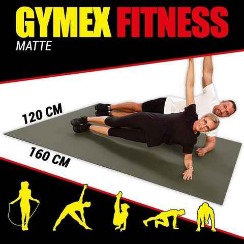 GYMEX Yogamatte GYMEX Fitness-Matte XXL Yoga, Sport, Fitness 160x120 Grün