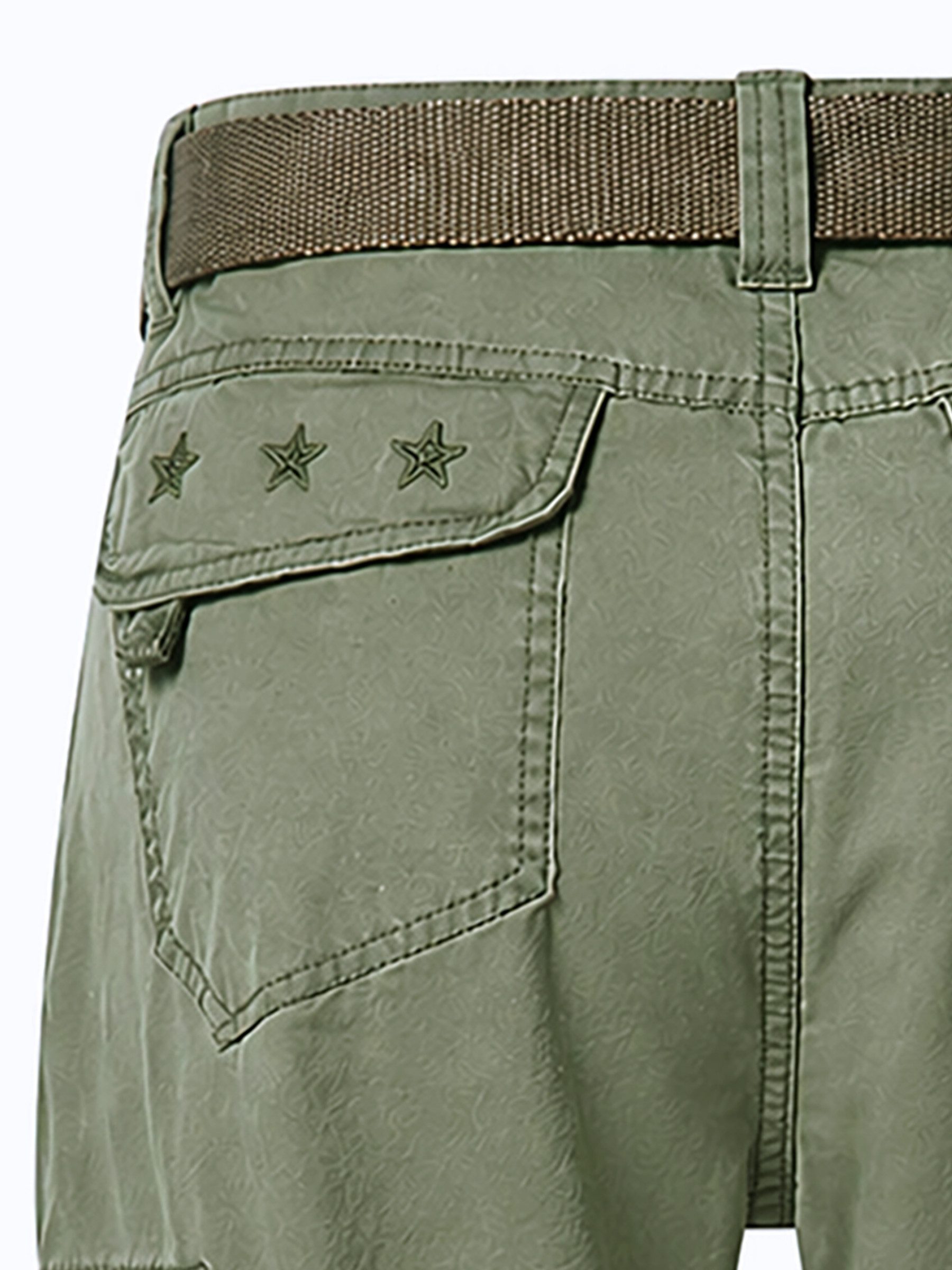 TIMEZONE Cargoshorts Loose Fit Cargo Gürtel Zip-Fly Beintaschen für Herren (1-tlg) Baumwolle Loose Fit 3-4 Ärmel Einfarbig atmungsaktiv