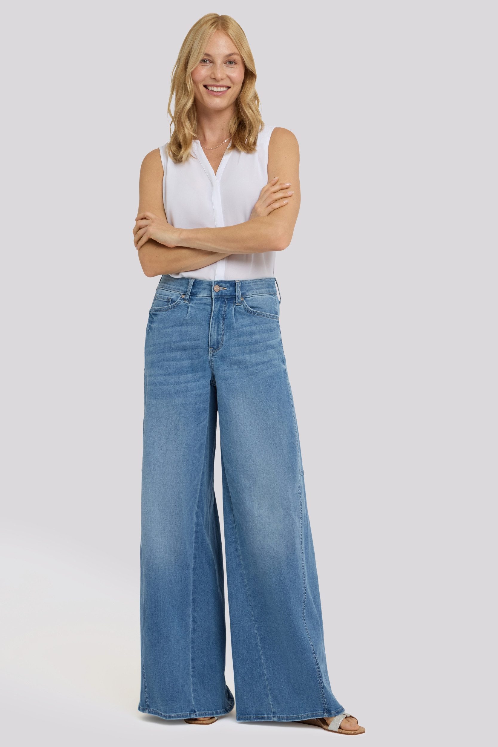 NYDJ Weite Jeans Nova Super Wide Leg Jeans Aus Cool Embrace® Denim