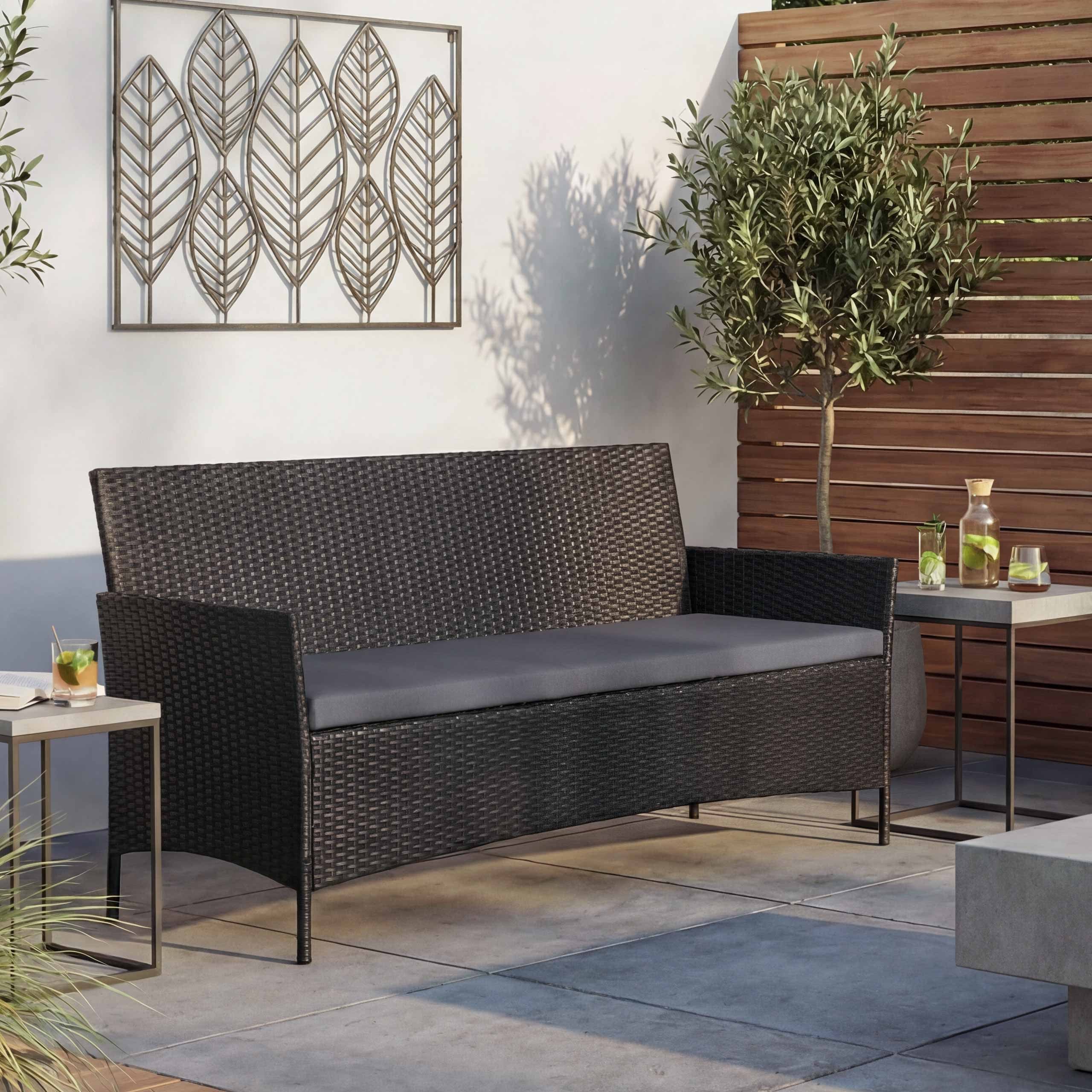 MCW Gartenbank Hamar-G, wasserabweisender Bezug, widerstandsfähig, Kissen mit Reißverschluss