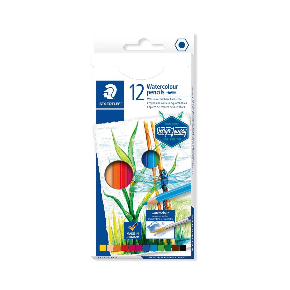 STAEDTLER Aquarellstifte STAEDTLER Farbstifte Watercolour sechskant 12 Stück