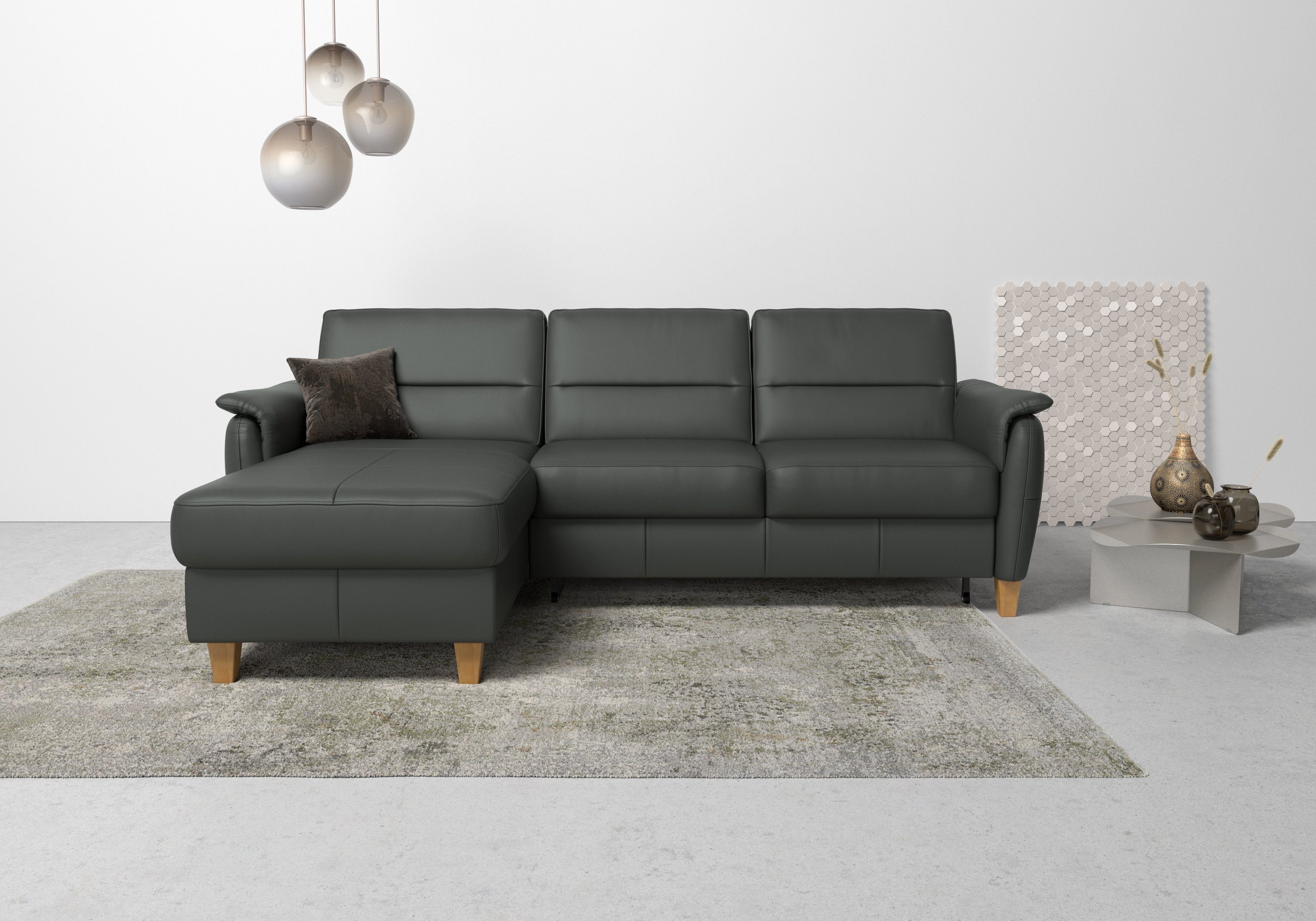 Home affaire Ecksofa Palmera L-Form, Federkern, günstig online kaufen