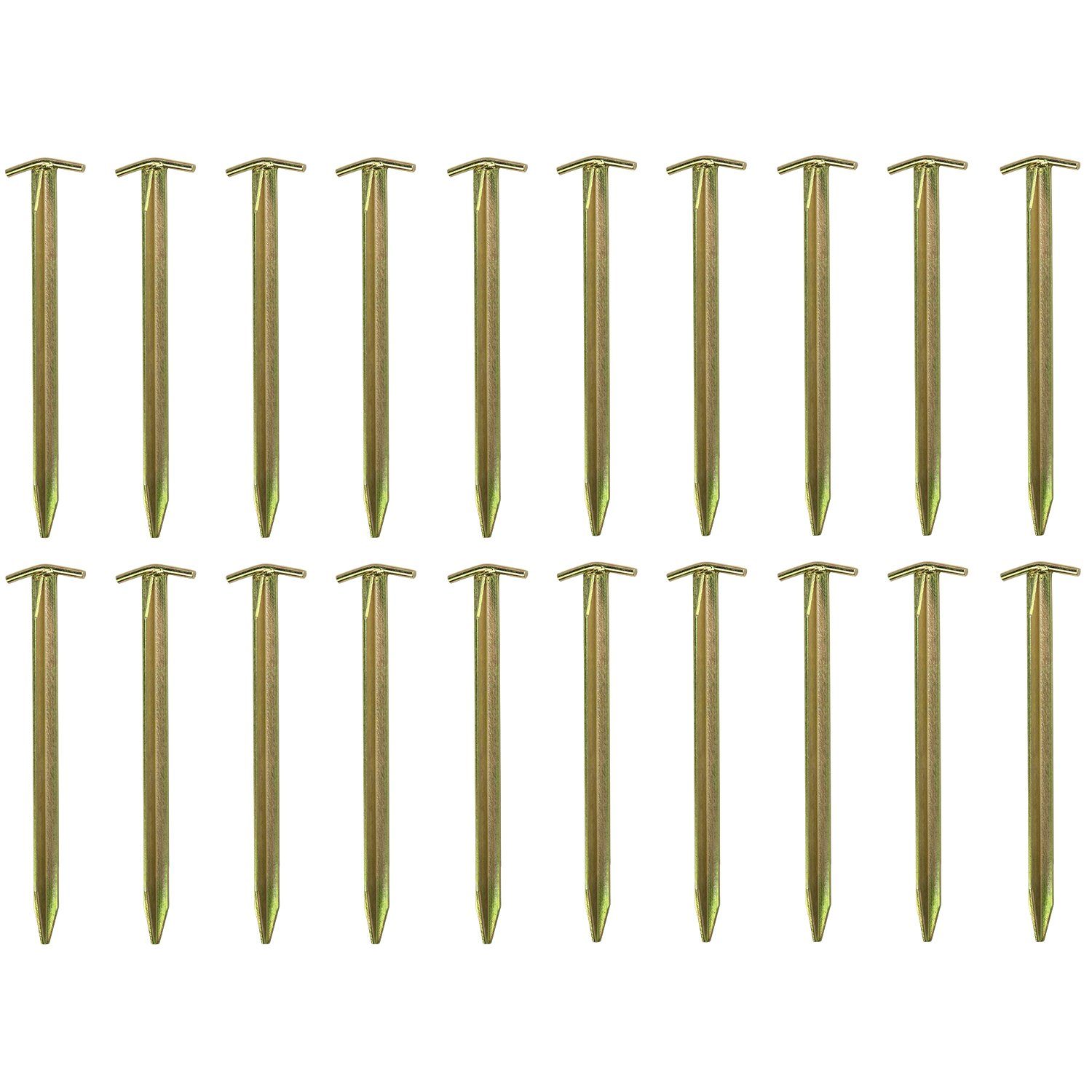 Zelthering 20x T-Profil Deluxe Stahl Hering 30 cm